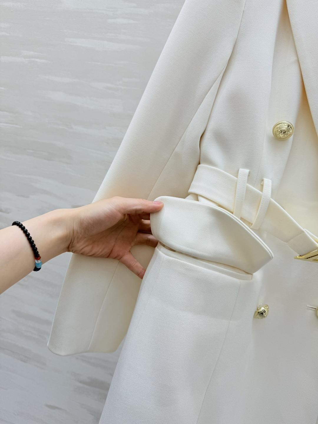 #Balmai♡²⁶新款 双排扣西装式连衣裙 经典西装剪裁 金属“B〞字母扣 品牌辨识度超高 高品质面料