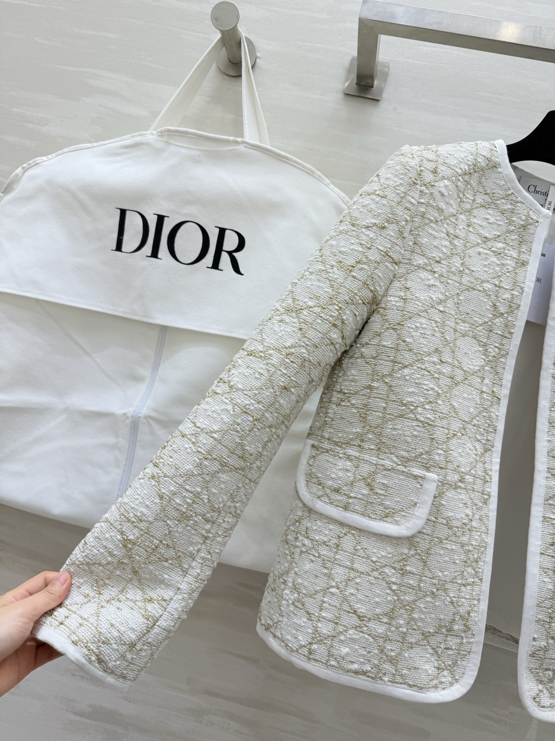 #DIO♡²⁶新款 新贵千金小姐姐优雅穿搭 藤格纹金线粗花呢外套 高品质定制 现货首发size：36/3