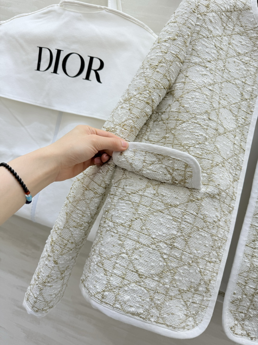 #DIO♡²⁶新款 新贵千金小姐姐优雅穿搭 藤格纹金线粗花呢外套 高品质定制 现货首发size：36/3