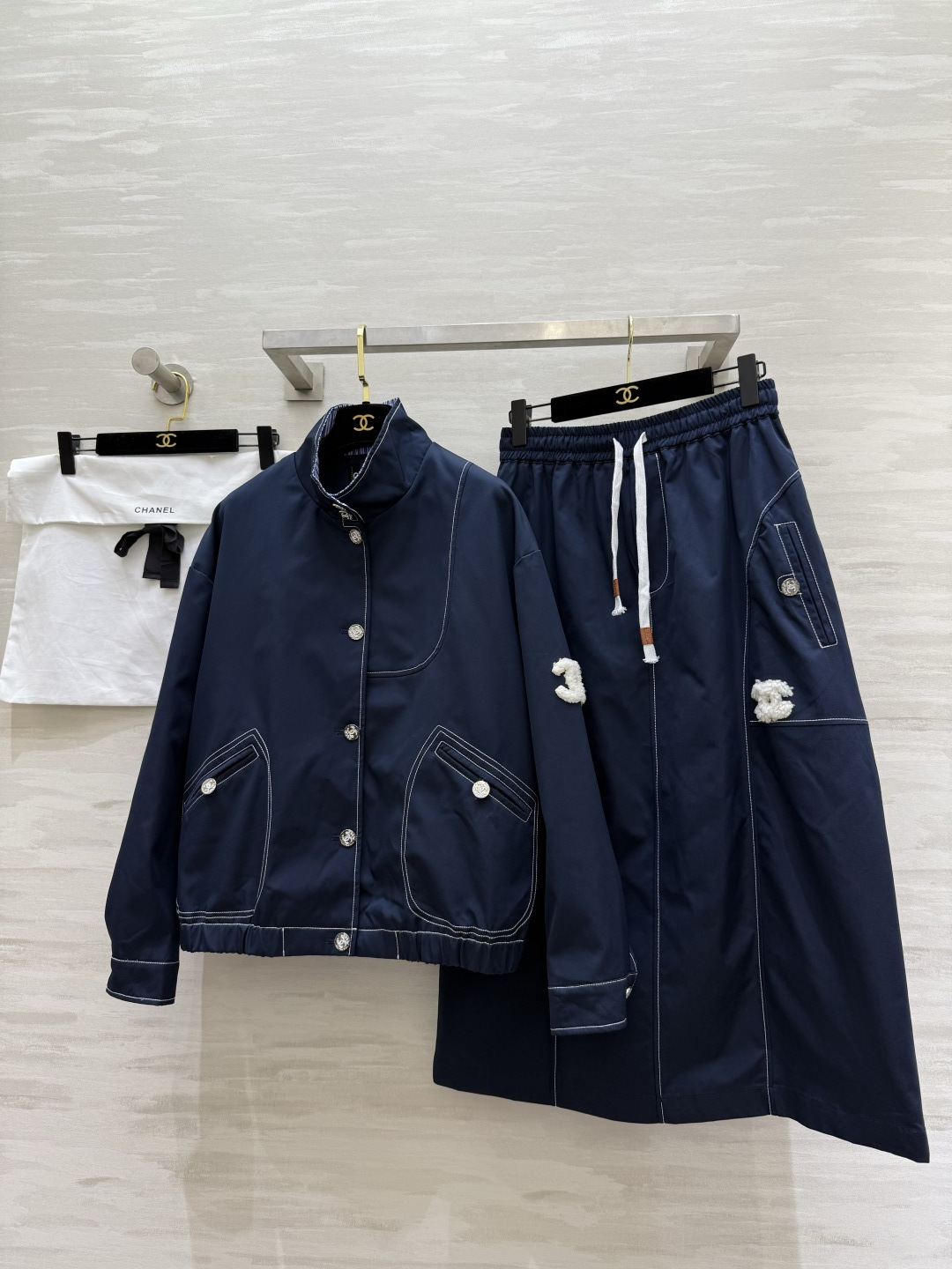 #Chane♡新款 中古系列 牛仔半裙 高品质 现货首发size：36/38/40（38码弹力腰围：72