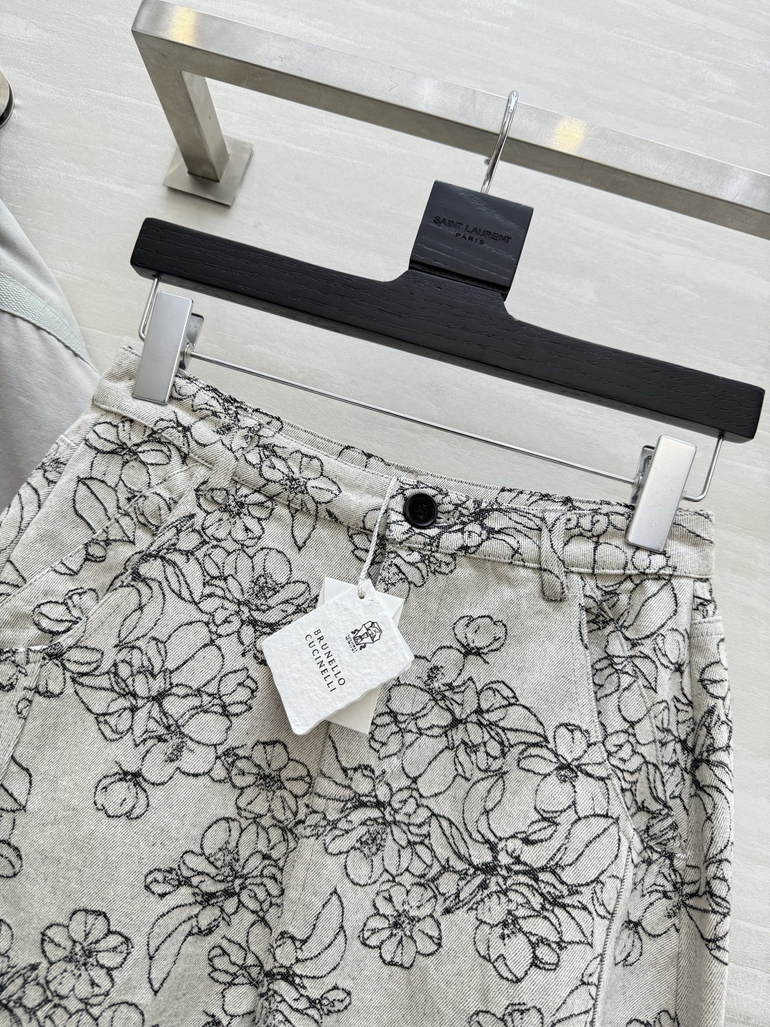 #BC 重工刺绣🪡弯刀裤 高品质定制 现货来size：S/M/L（s码腰围：68，裤长：104）