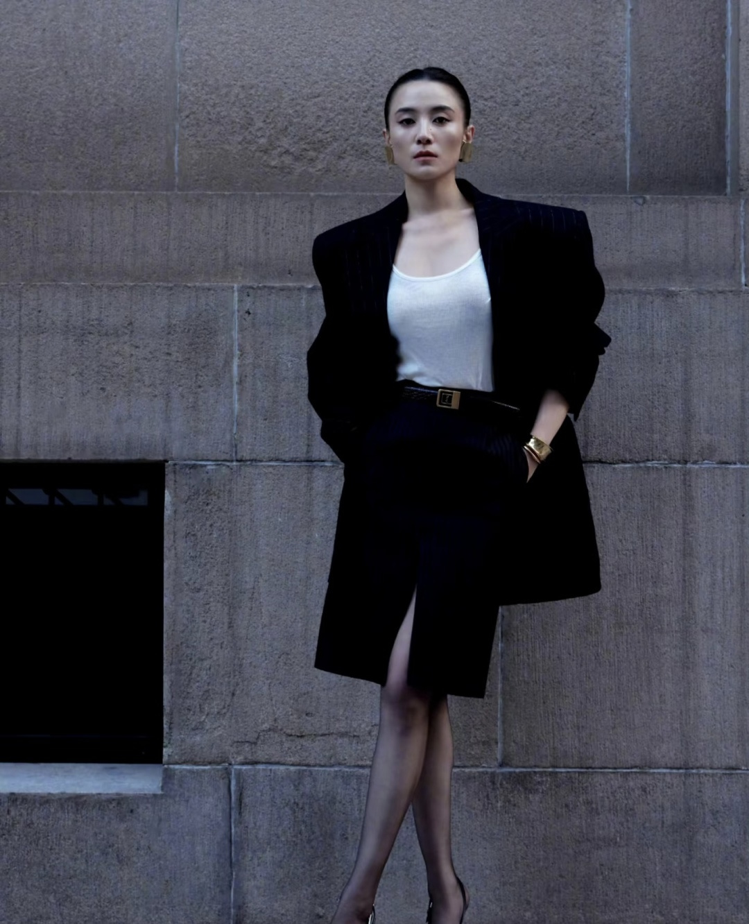 #ysl新款 西服半裙 高品质定制 现货首发size：S/M/L/XL（s码腰围：68，裙长：57）