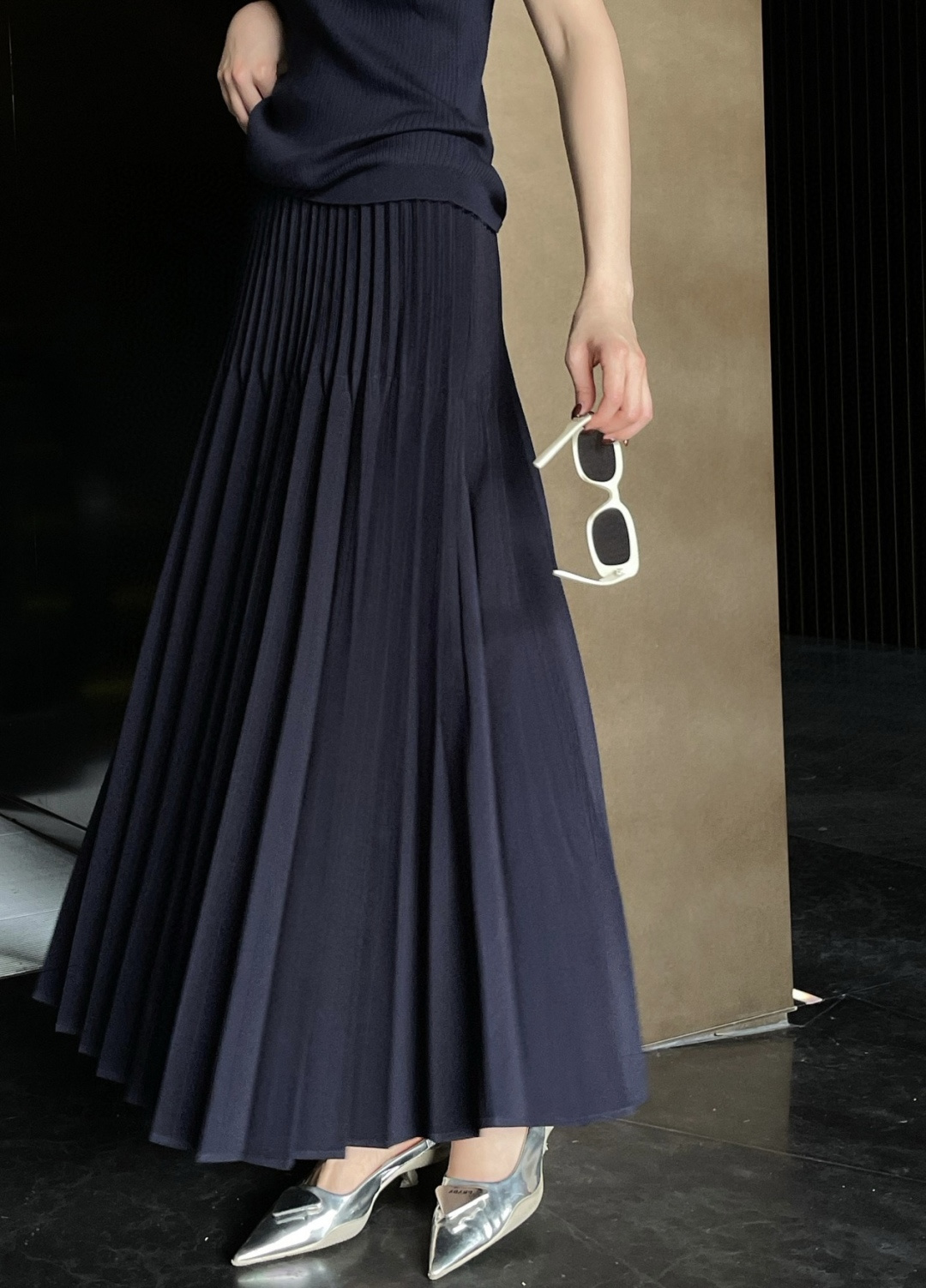 #DIO♡新款 哑光百褶压褶半裙 优雅大方 重工艺高温压褶 高品质定制 现货首发size：S/M/L/X