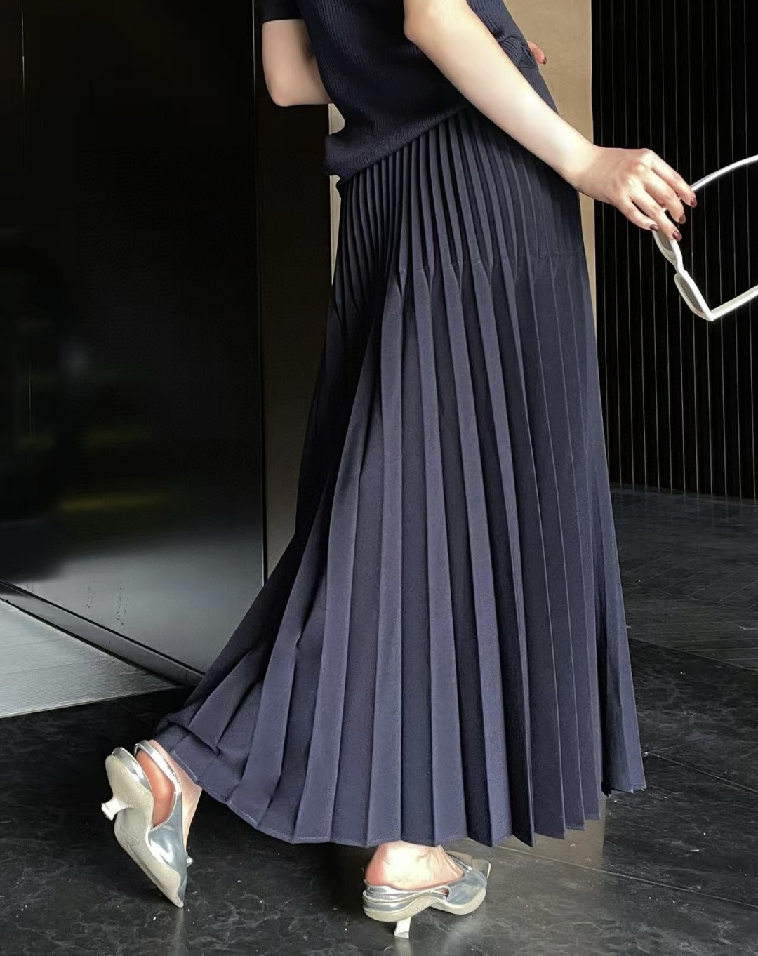 #DIO♡新款 哑光百褶压褶半裙 优雅大方 重工艺高温压褶 高品质定制 现货首发size：S/M/L/X