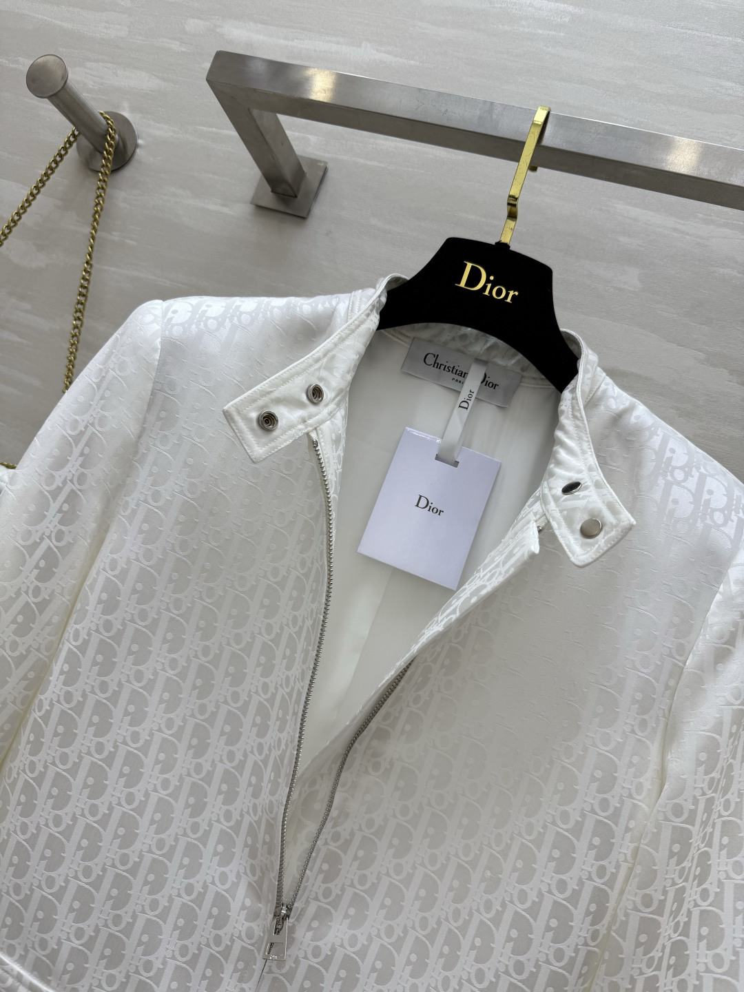 #DIO♡提花醋酸夹克外套 时髦高级 定制进口提花醋酸面料 立体剪裁版型 高品质 现货首发size：36