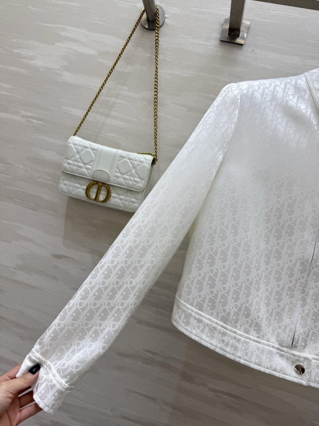 #DIO♡提花醋酸夹克外套 时髦高级 定制进口提花醋酸面料 立体剪裁版型 高品质 现货首发size：36