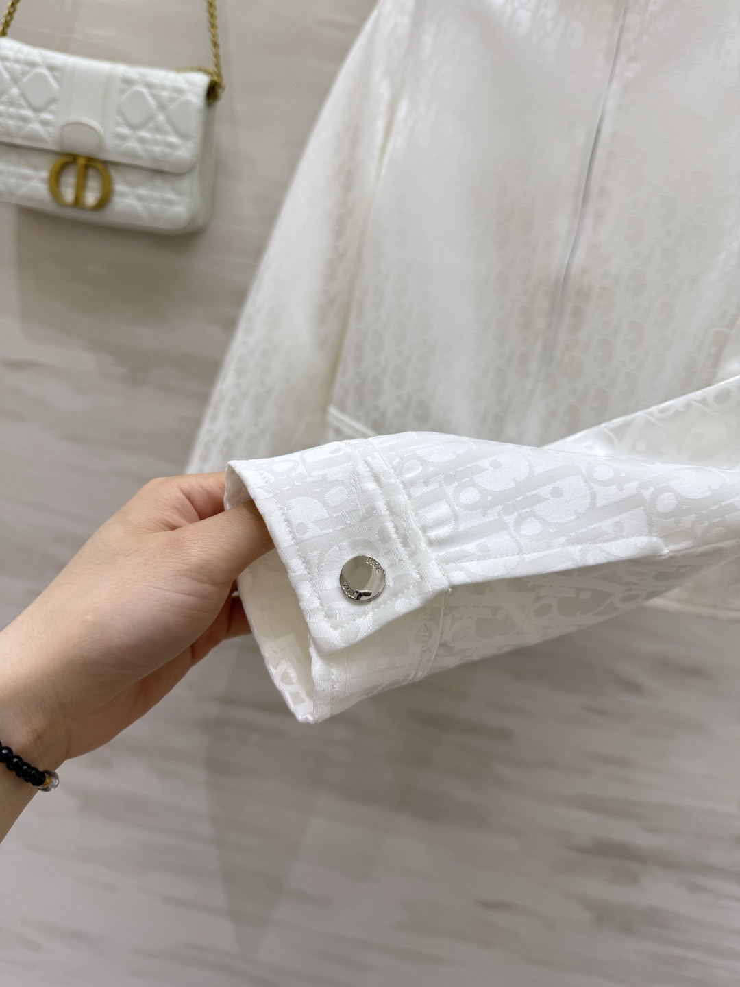 #DIO♡提花醋酸夹克外套 时髦高级 定制进口提花醋酸面料 立体剪裁版型 高品质 现货首发size：36