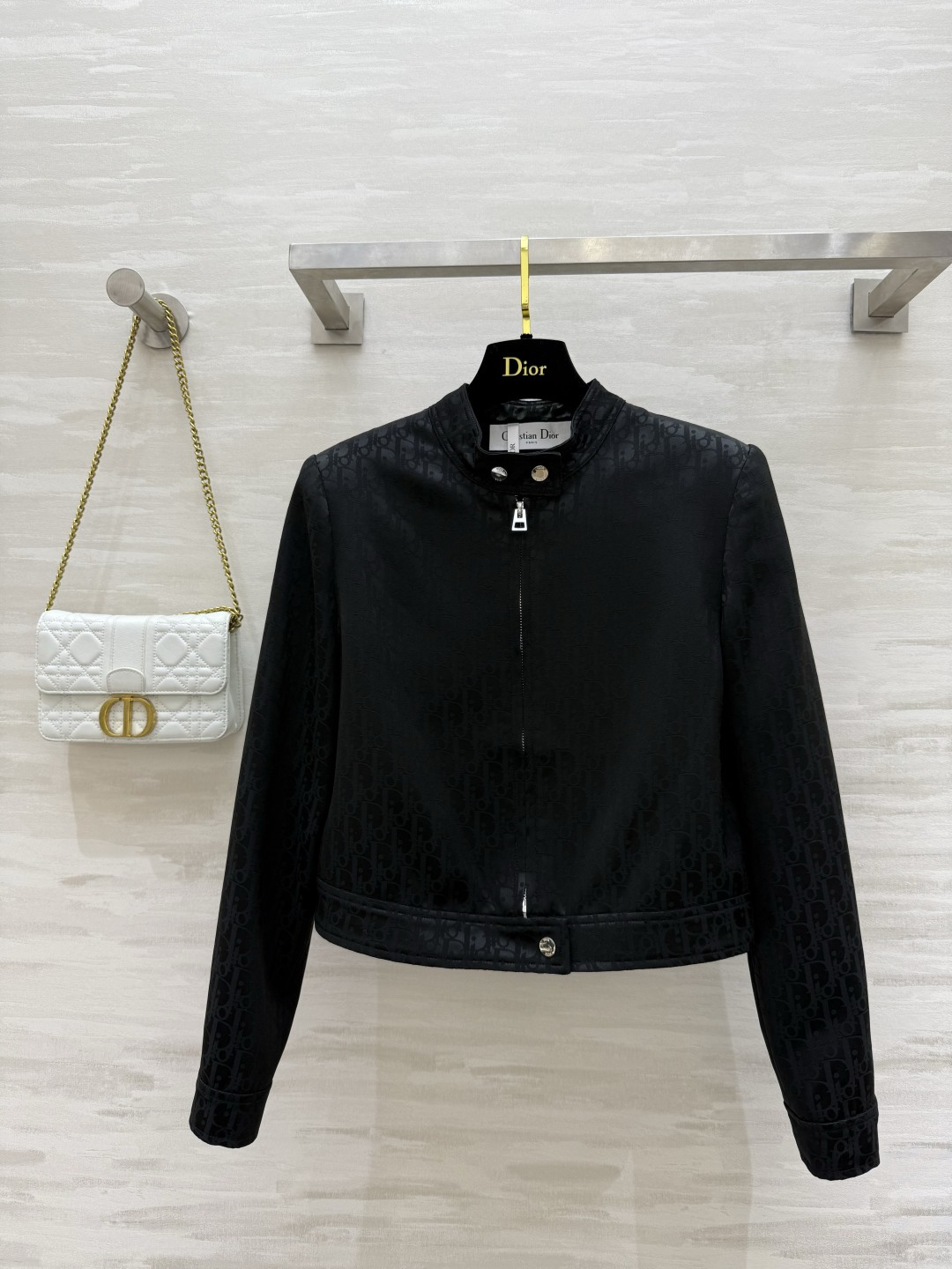 #DIO♡提花醋酸夹克外套 时髦高级 定制进口提花醋酸面料 立体剪裁版型 高品质 现货首发size：36