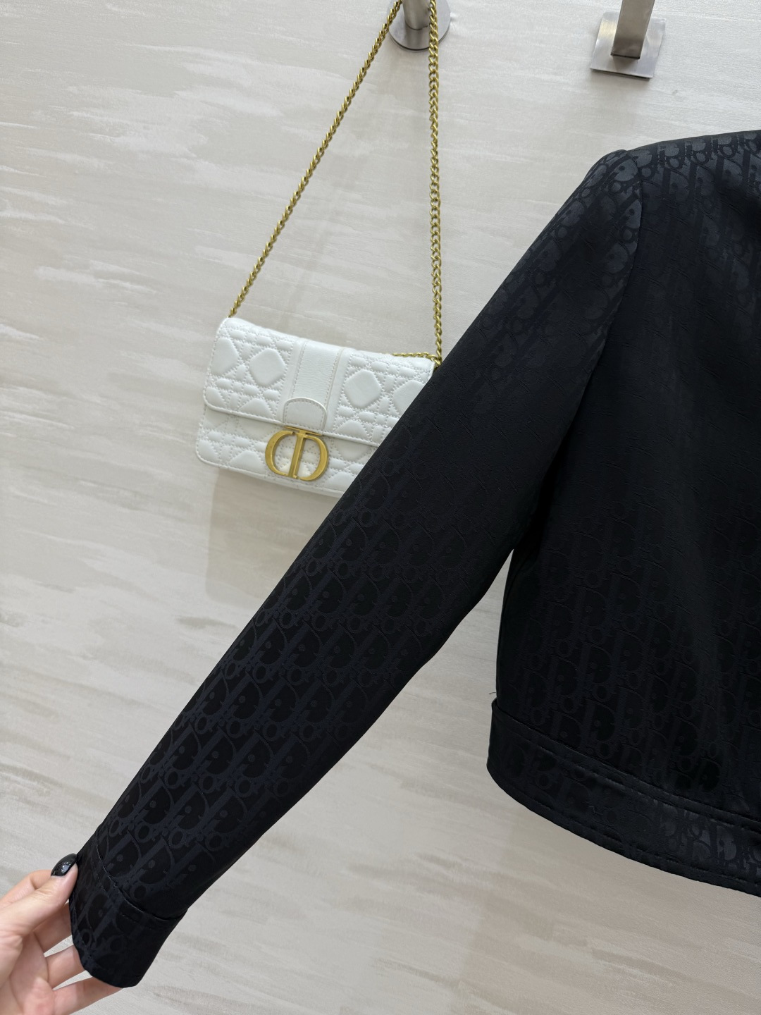 #DIO♡提花醋酸夹克外套 时髦高级 定制进口提花醋酸面料 立体剪裁版型 高品质 现货首发size：36