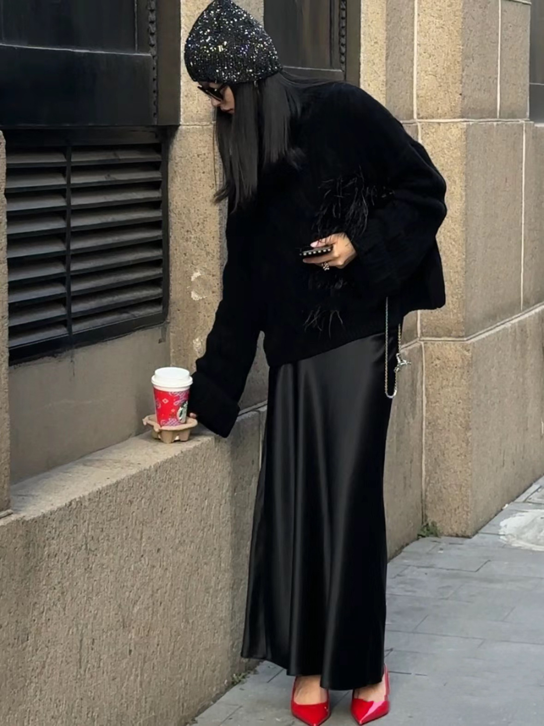 强烈推荐 超级(๑>◡<๑)爆炸款 Saint Lauren♡²⁶新品 走路带风 自带坠感 醋酸长款半裙