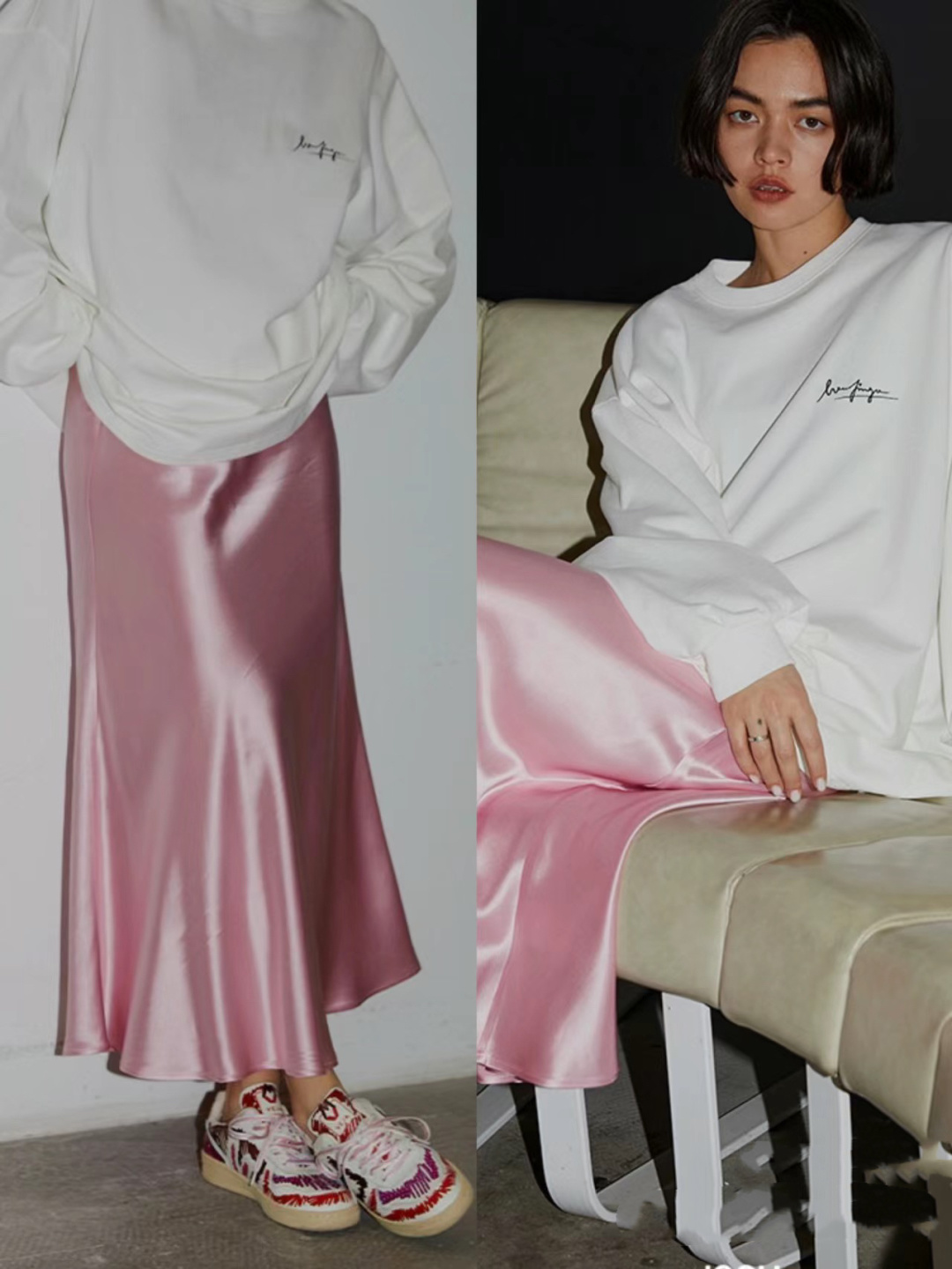 强烈推荐 超级(๑>◡<๑)爆炸款 Saint Lauren♡²⁶新品 走路带风 自带坠感 醋酸长款半裙