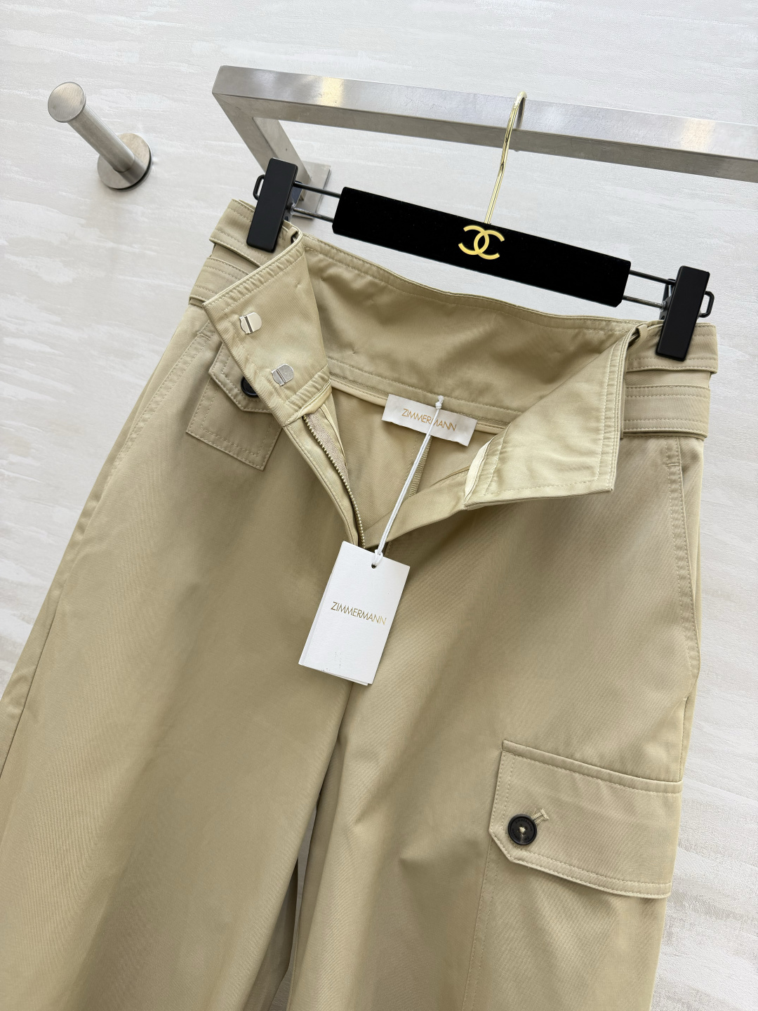 #ZIMMERMAN♡²⁶ss高腰工装阔腿裤 时髦精都在私藏的显瘦大长腿神裤！！！经典卡其调自带松弛复古