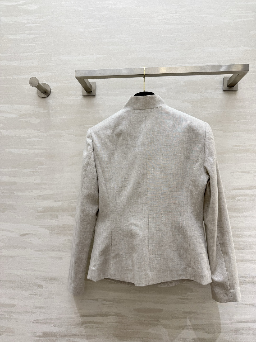 #Ralph Laure♡²⁶🤍浅灰立领外套 温柔又干练 清冷高级浅麻灰调 低调又显贵 利落小立领设计 