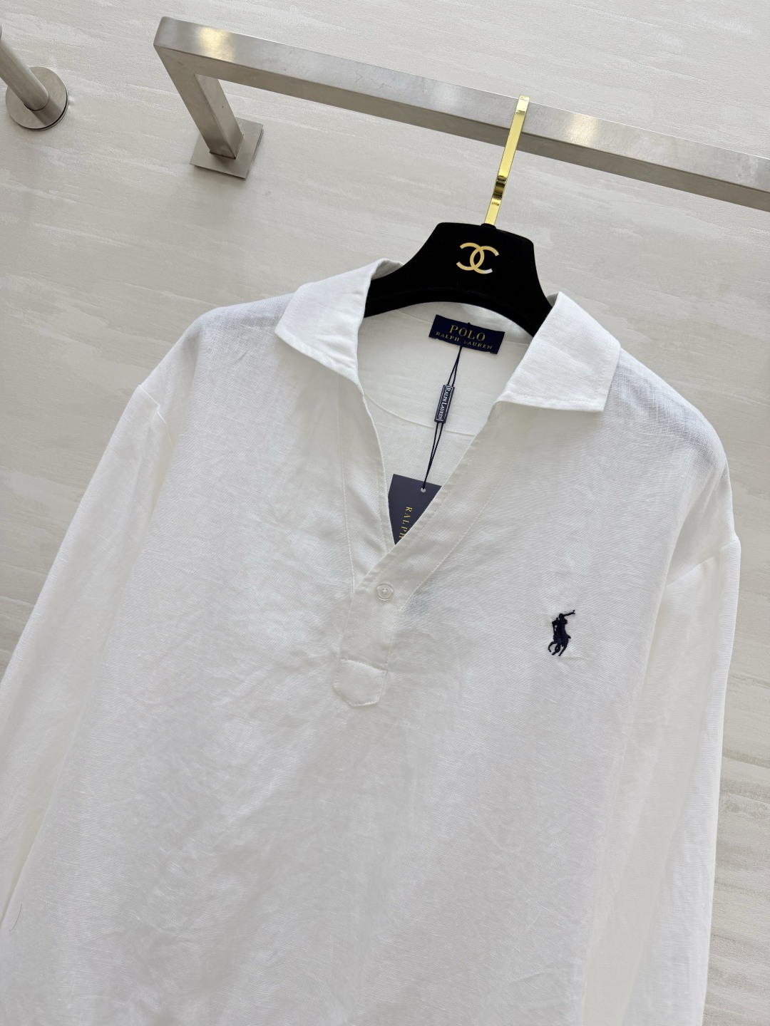 #Ralph Laure♡²⁶☁️ 经典POLO亚麻翻领长袖上衣 永不过时的轻奢松弛感穿搭天花板 清爽透