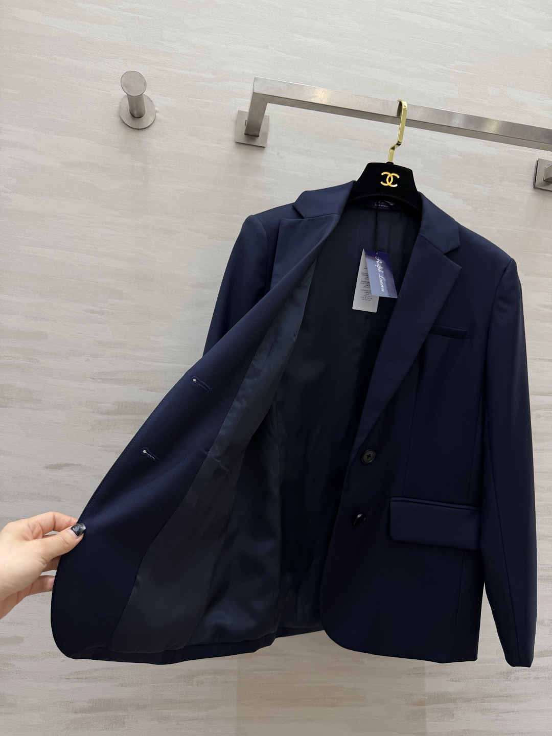 #Ralph Lauren♡拉夫劳伦女装²⁶修身版单排扣弹力西装外套 丝毛质地 原版开发立体剪裁版型 高