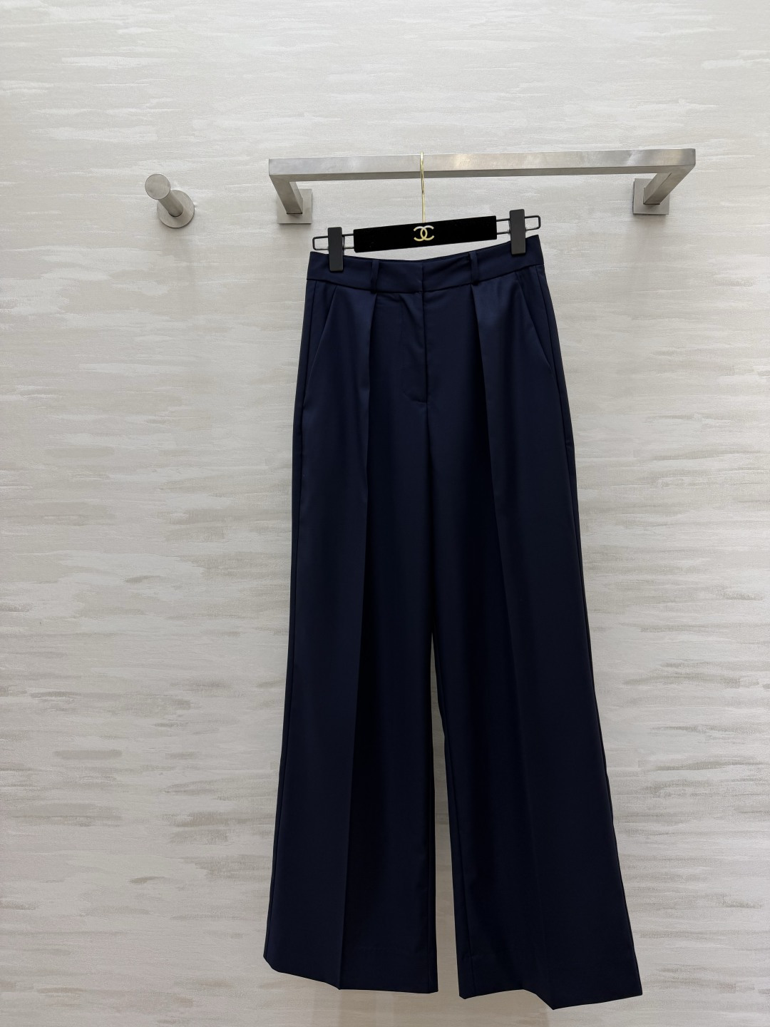 Ralph Laure♡²⁶紫标系列 藏青高阶垂感阔腿西裤💙高腰线双褶裥设计 利落优化腰腹线条 瞬间拉长