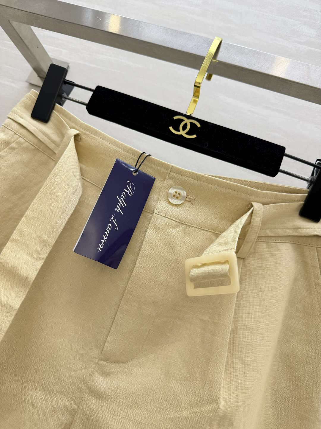 Ralph Laure♡🌼高腰亚麻阔腿短裤 夏日清爽穿搭的万能王牌单品 温柔色调 干净又高级 自带可拆卸