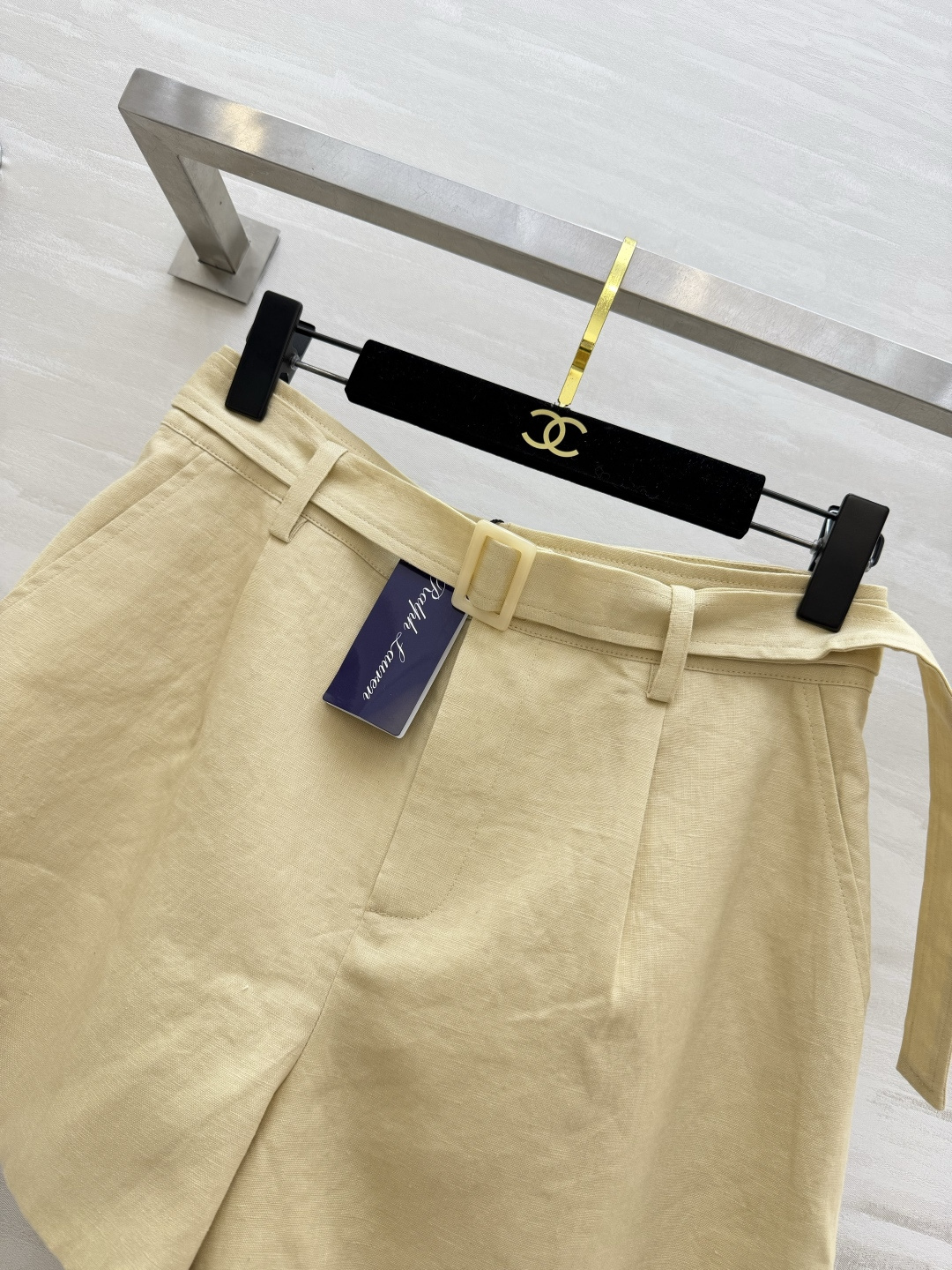 Ralph Laure♡🌼高腰亚麻阔腿短裤 夏日清爽穿搭的万能王牌单品 温柔色调 干净又高级 自带可拆卸