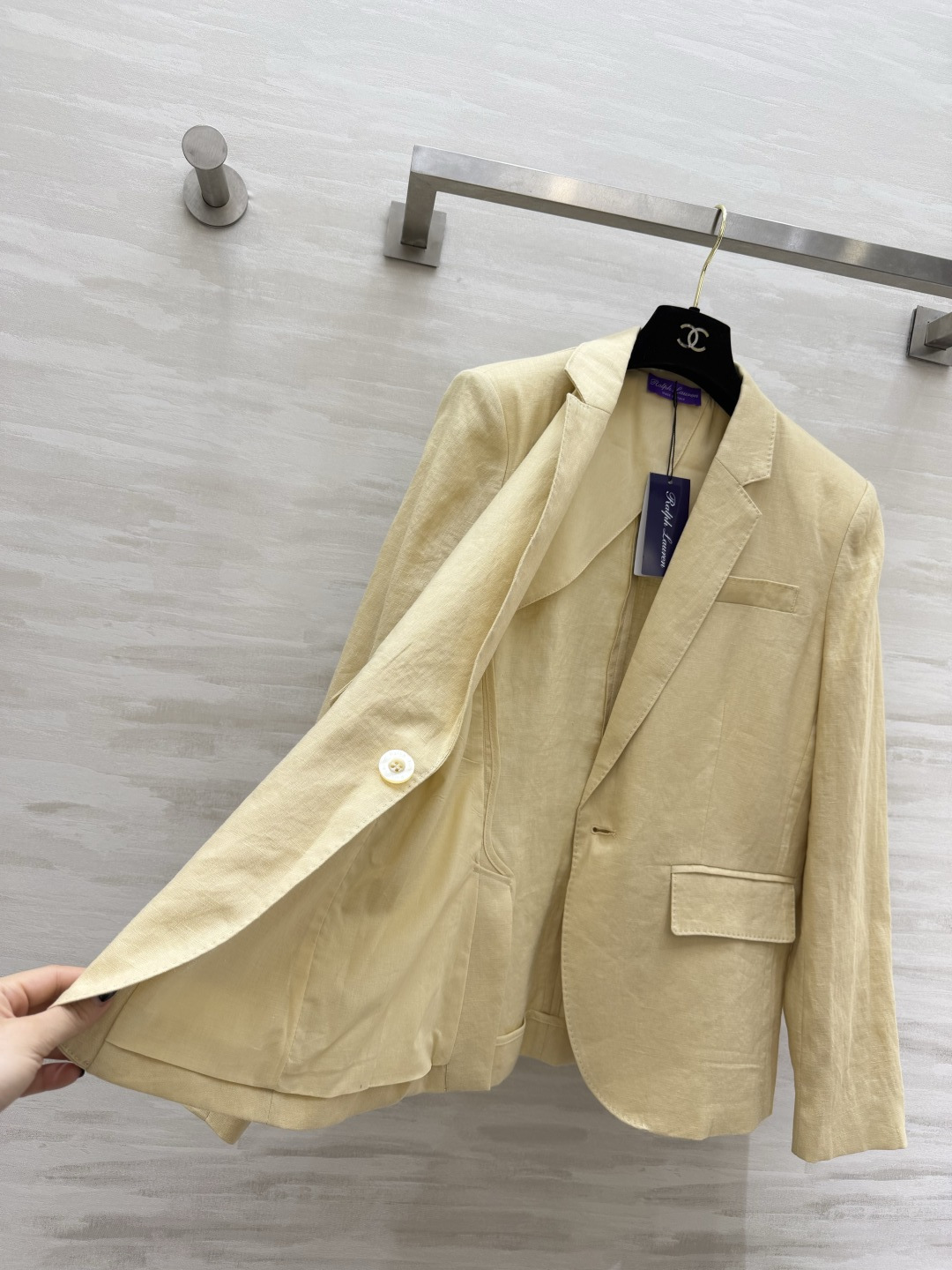 Ralph Laure♡²⁶亚麻西装 慵懒高级通勤感💛衣柜必入的松弛系气质西装 温柔治愈浅米黄调 干净又