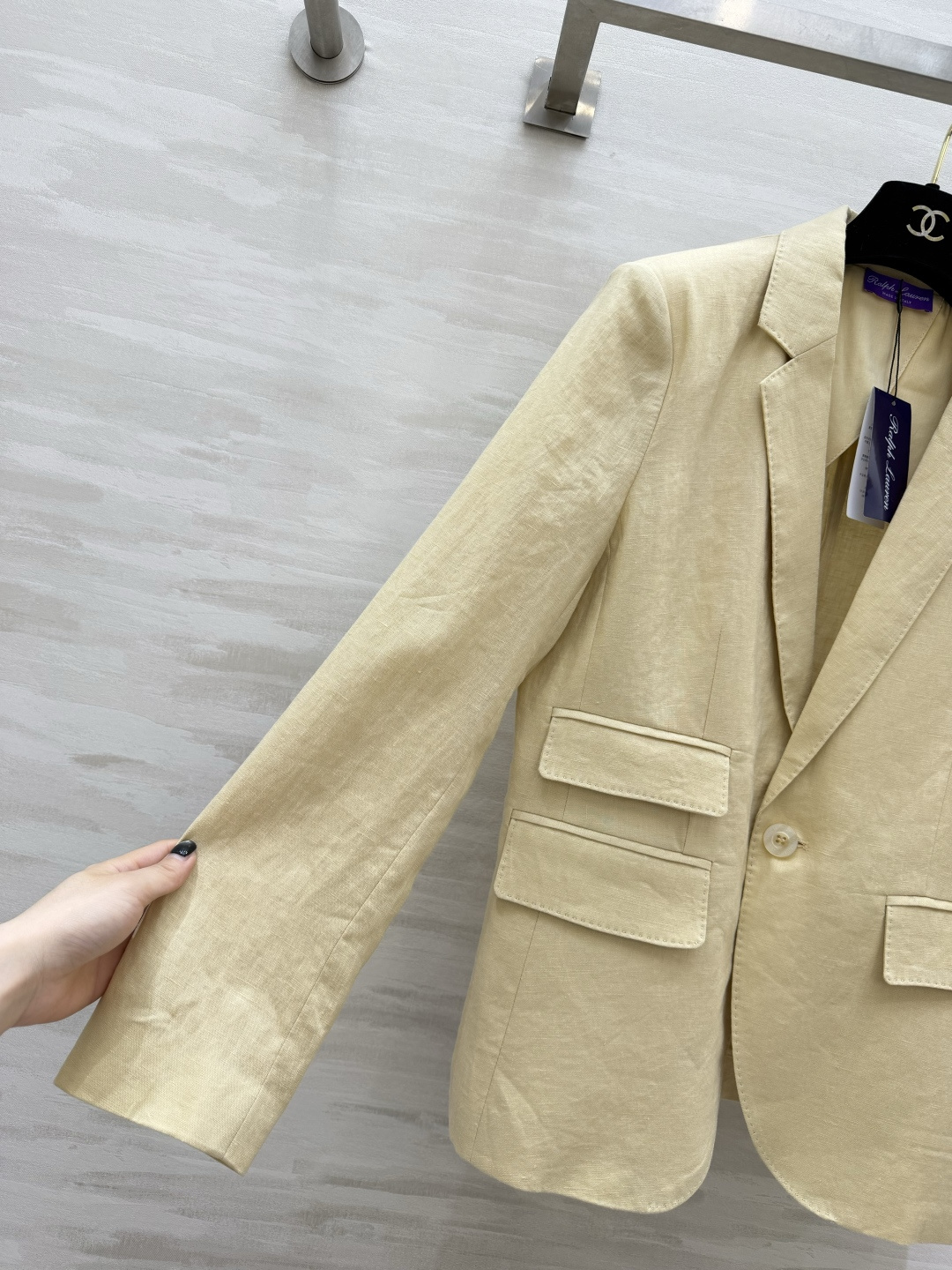 Ralph Laure♡²⁶亚麻西装 慵懒高级通勤感💛衣柜必入的松弛系气质西装 温柔治愈浅米黄调 干净又