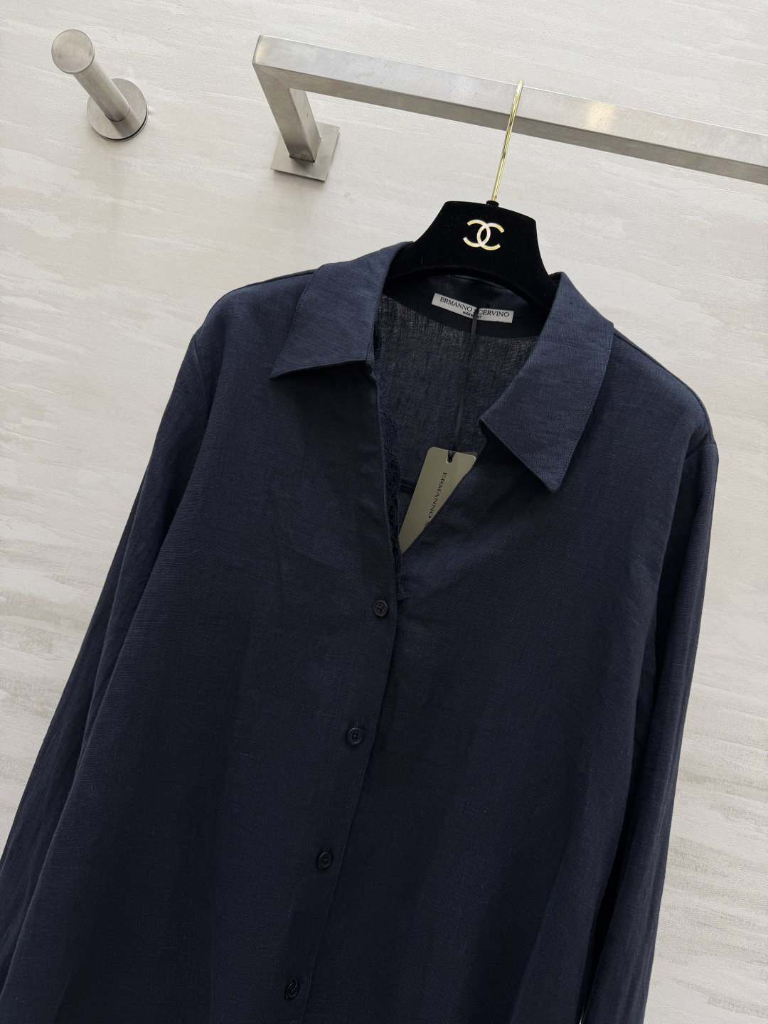 ERMANNO SCERVIN♡²⁶氛围感亚麻蕾丝衬衫✨高级感天然透气亚麻面料🌿上身轻薄又垂顺 告别闷热