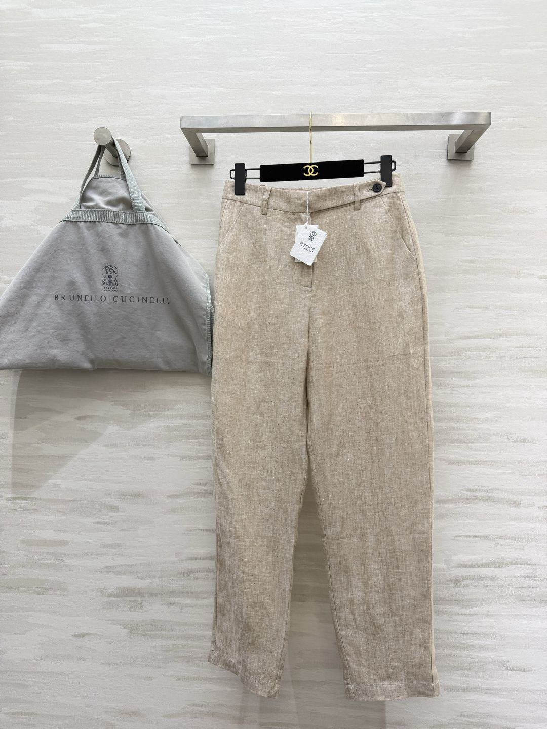 Brunello Cucinell♡²⁶本命亚麻神裤｜解锁穿搭松弛感 天然原色亚麻直筒休闲裤 自带原生亚