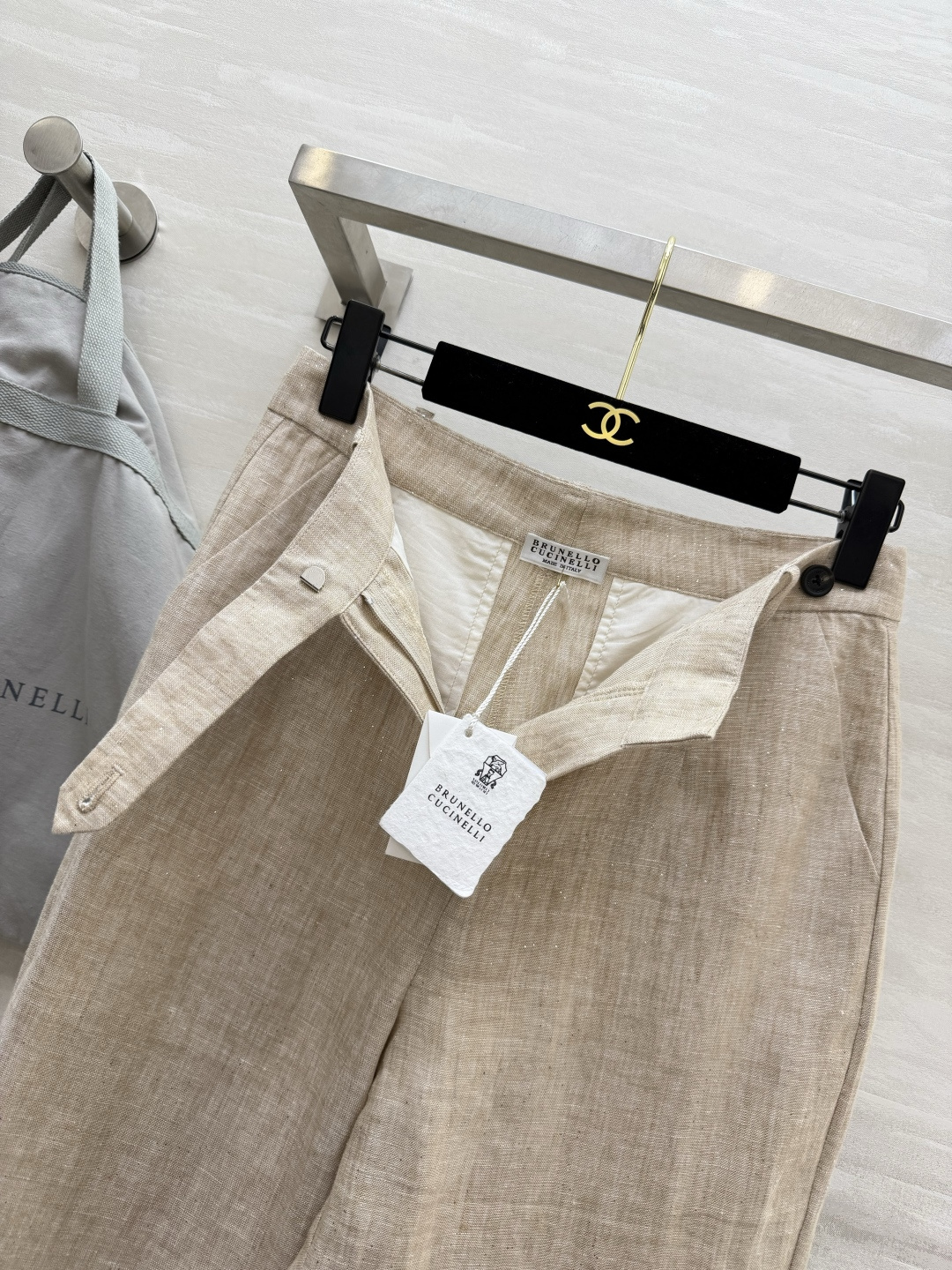 Brunello Cucinell♡²⁶本命亚麻神裤｜解锁穿搭松弛感 天然原色亚麻直筒休闲裤 自带原生亚