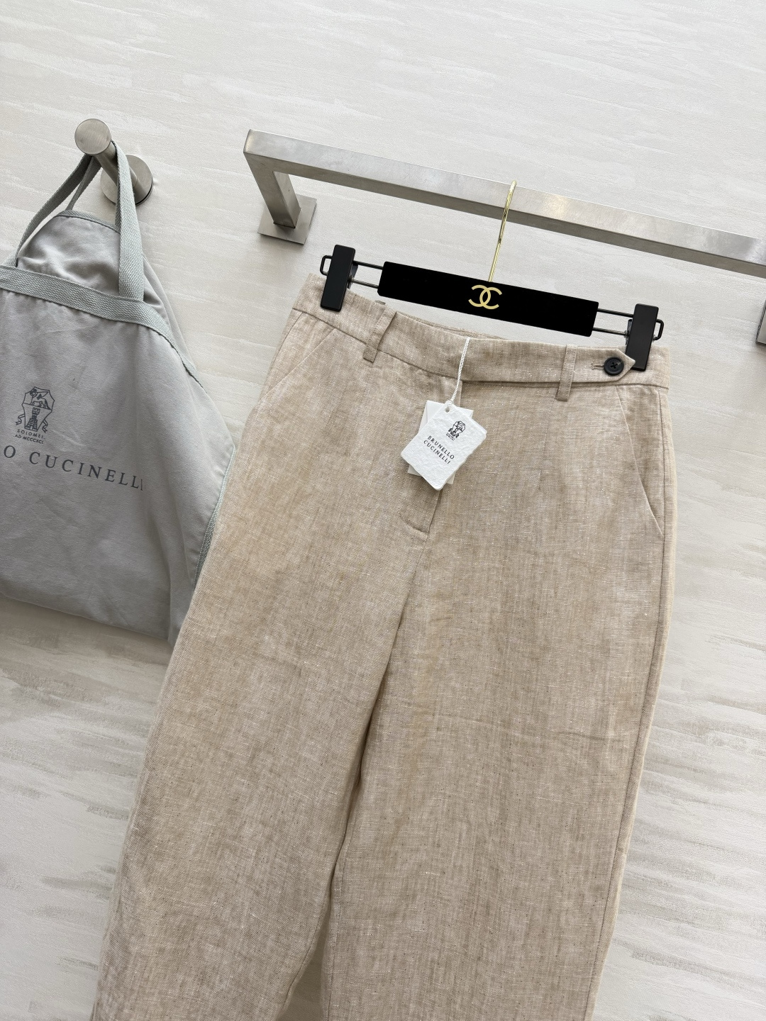 Brunello Cucinell♡²⁶本命亚麻神裤｜解锁穿搭松弛感 天然原色亚麻直筒休闲裤 自带原生亚