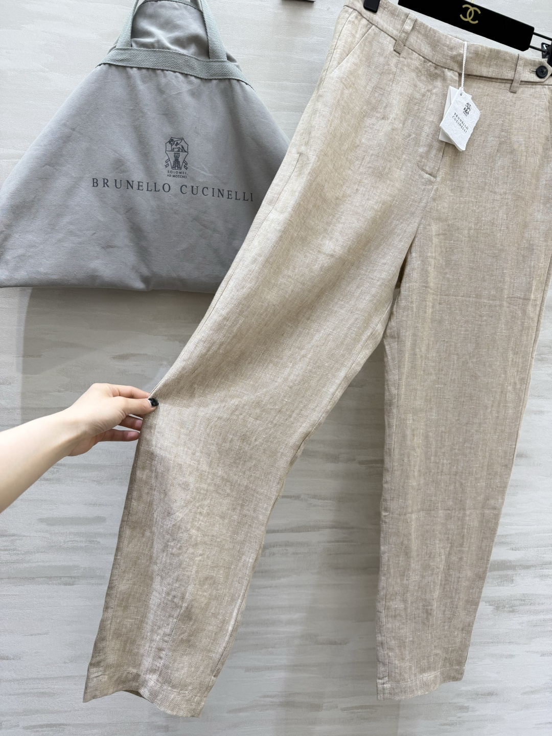 Brunello Cucinell♡²⁶本命亚麻神裤｜解锁穿搭松弛感 天然原色亚麻直筒休闲裤 自带原生亚
