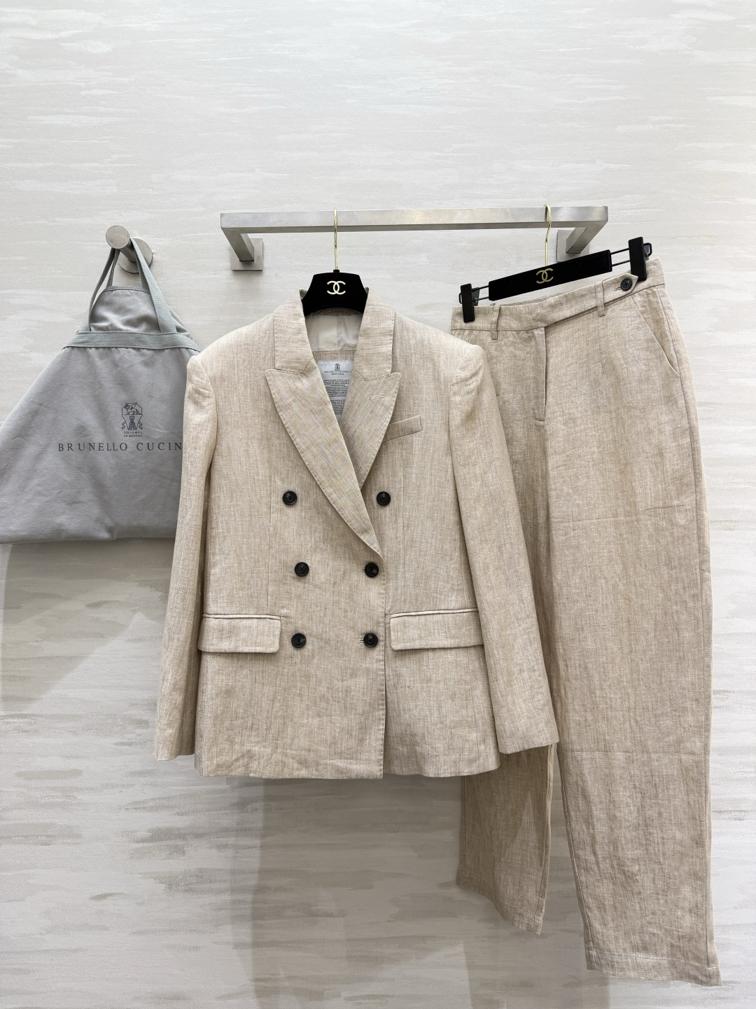 Brunello Cucinell♡²⁶本命亚麻神裤｜解锁穿搭松弛感 天然原色亚麻直筒休闲裤 自带原生亚