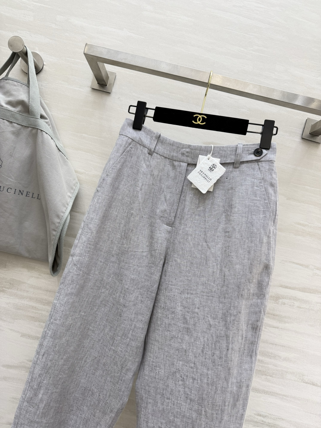 Brunello Cucinell♡²⁶本命亚麻神裤｜解锁穿搭松弛感 天然原色亚麻直筒休闲裤 自带原生亚
