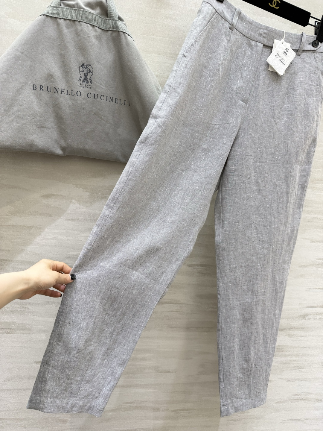 Brunello Cucinell♡²⁶本命亚麻神裤｜解锁穿搭松弛感 天然原色亚麻直筒休闲裤 自带原生亚