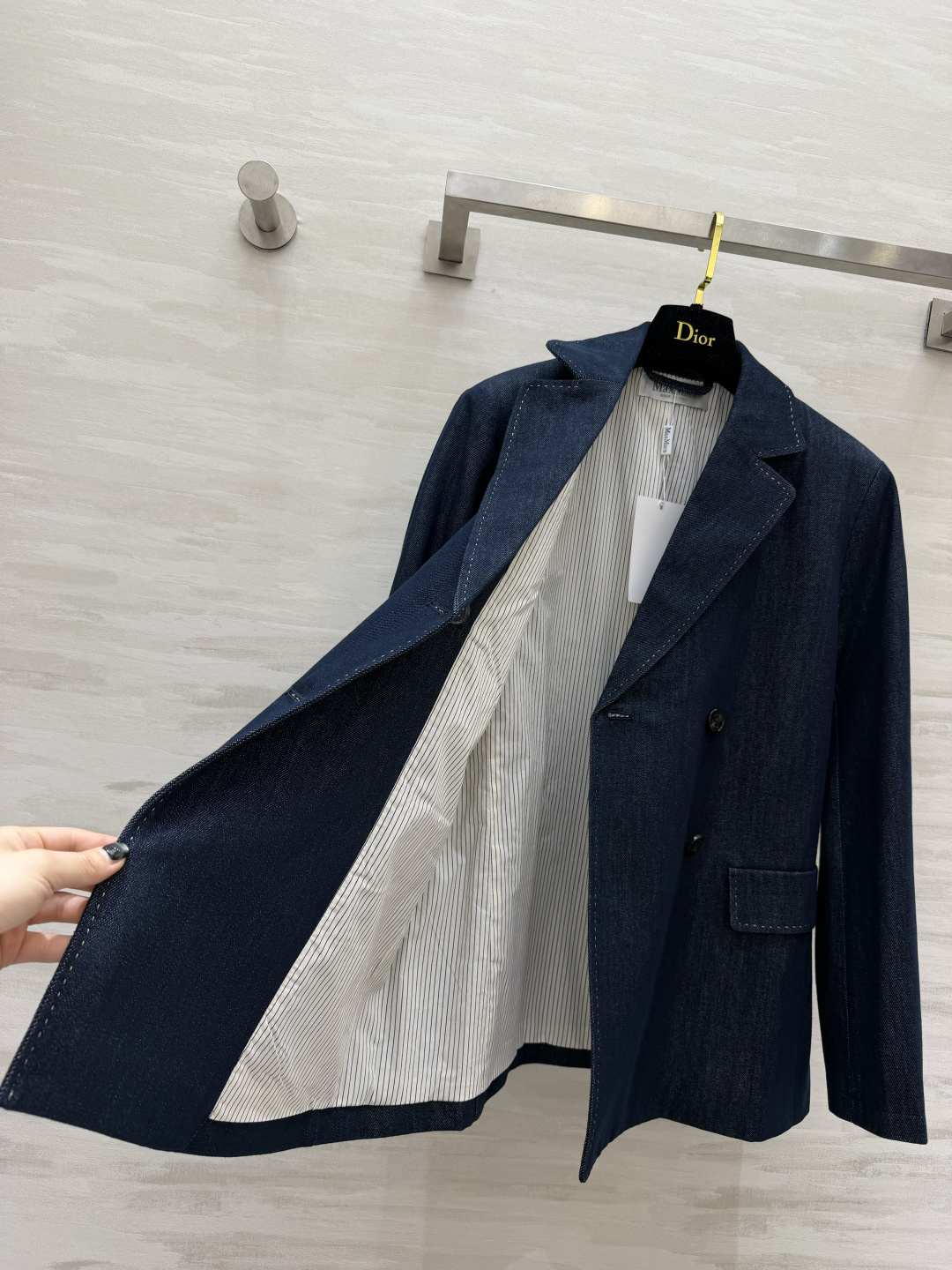 #Maxmar♡²⁶牛仔双排扣西装🤠 复古原牛深蓝 经典永不过时 利落廓形上身又A又飒 兼顾干练与随性 