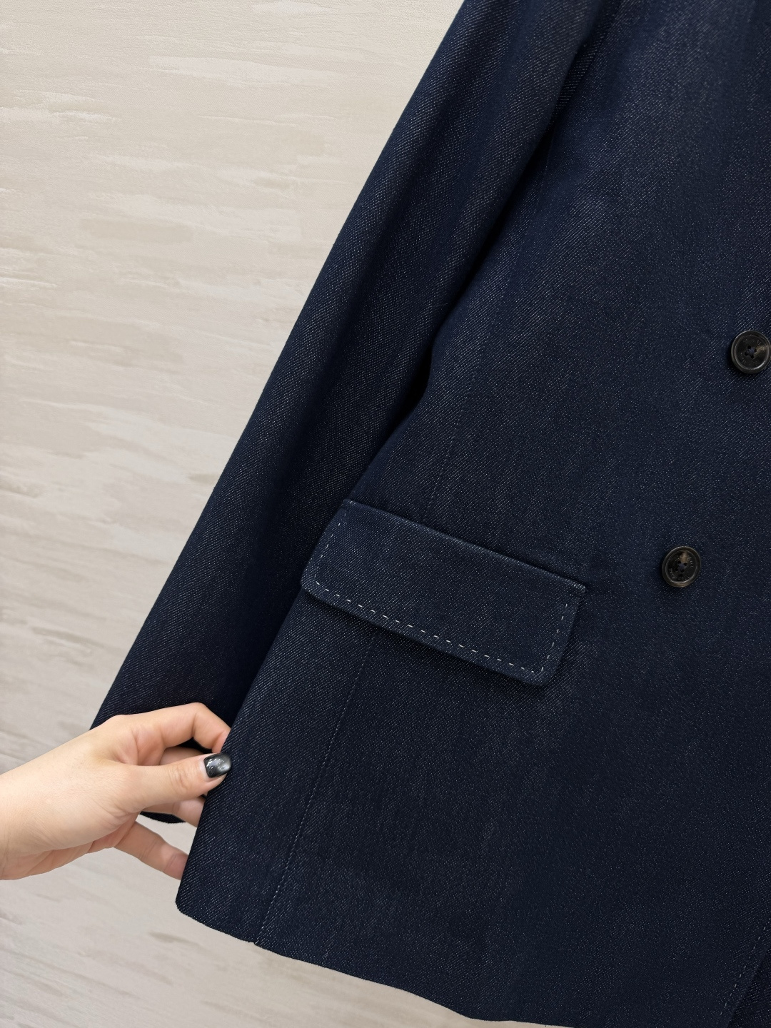 #Maxmar♡²⁶牛仔双排扣西装🤠 复古原牛深蓝 经典永不过时 利落廓形上身又A又飒 兼顾干练与随性 