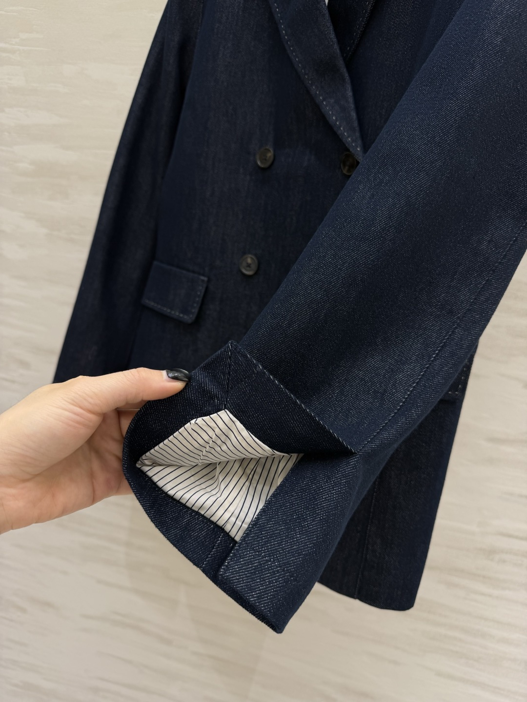 #Maxmar♡²⁶牛仔双排扣西装🤠 复古原牛深蓝 经典永不过时 利落廓形上身又A又飒 兼顾干练与随性 