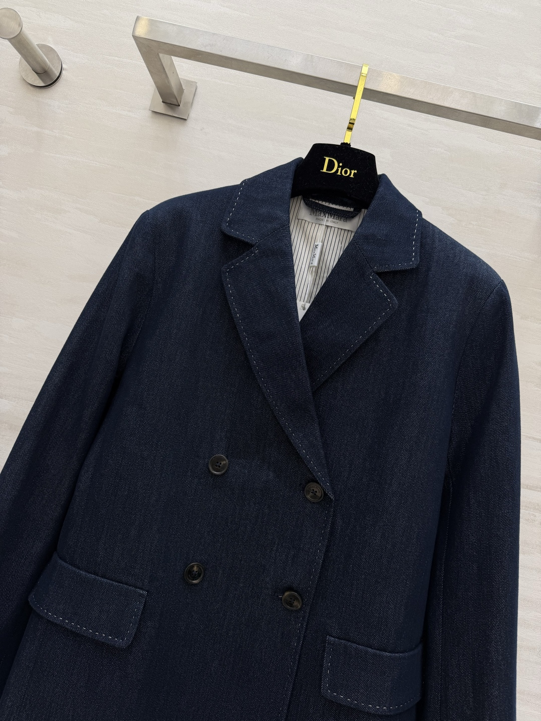 #Maxmar♡²⁶牛仔双排扣西装🤠 复古原牛深蓝 经典永不过时 利落廓形上身又A又飒 兼顾干练与随性 