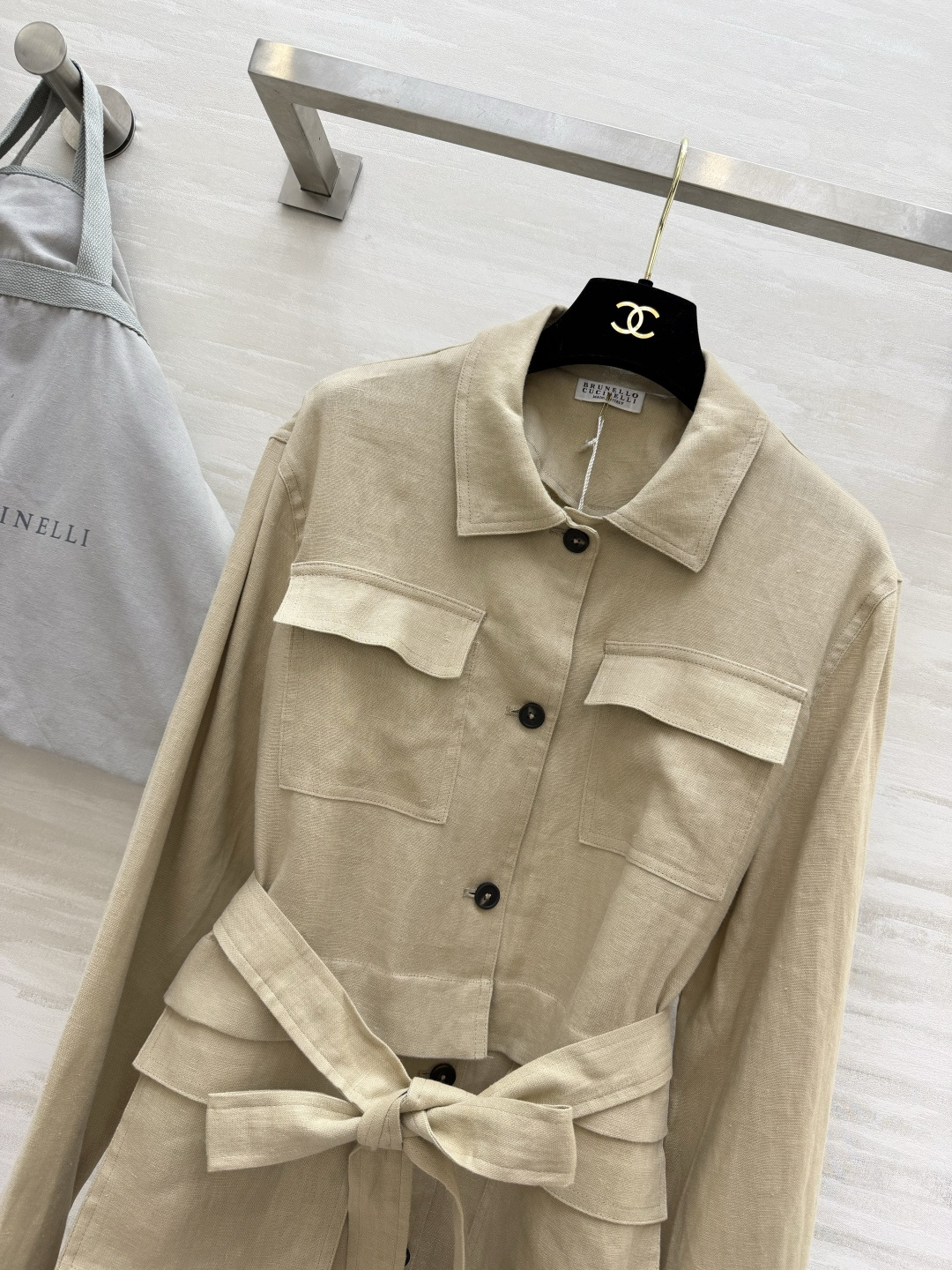 #Brunello Cucinell♡²⁶亚麻收腰工装风外套✨把优雅与利落平衡到极致的气质单品 精选天然