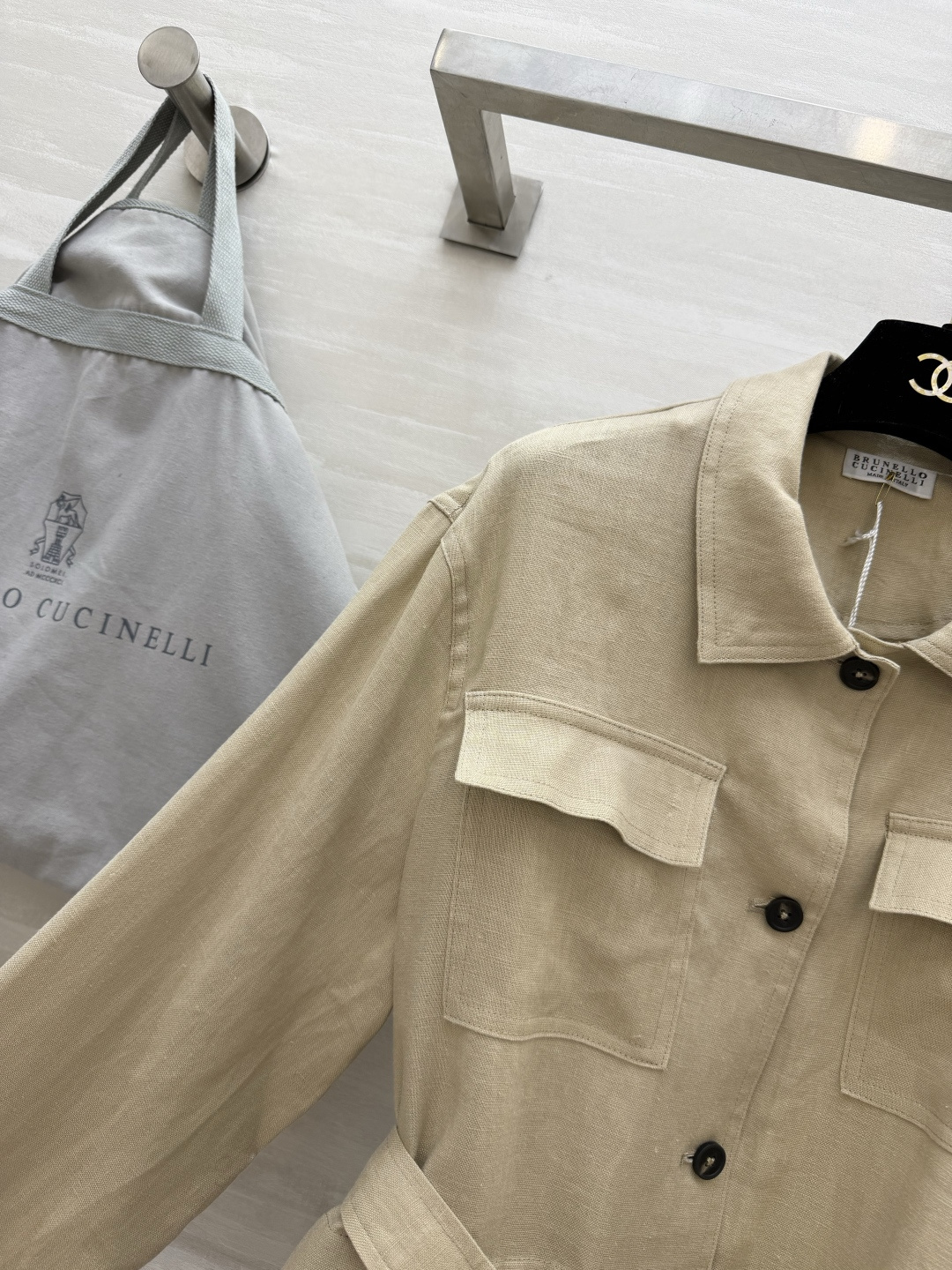 #Brunello Cucinell♡²⁶亚麻收腰工装风外套✨把优雅与利落平衡到极致的气质单品 精选天然