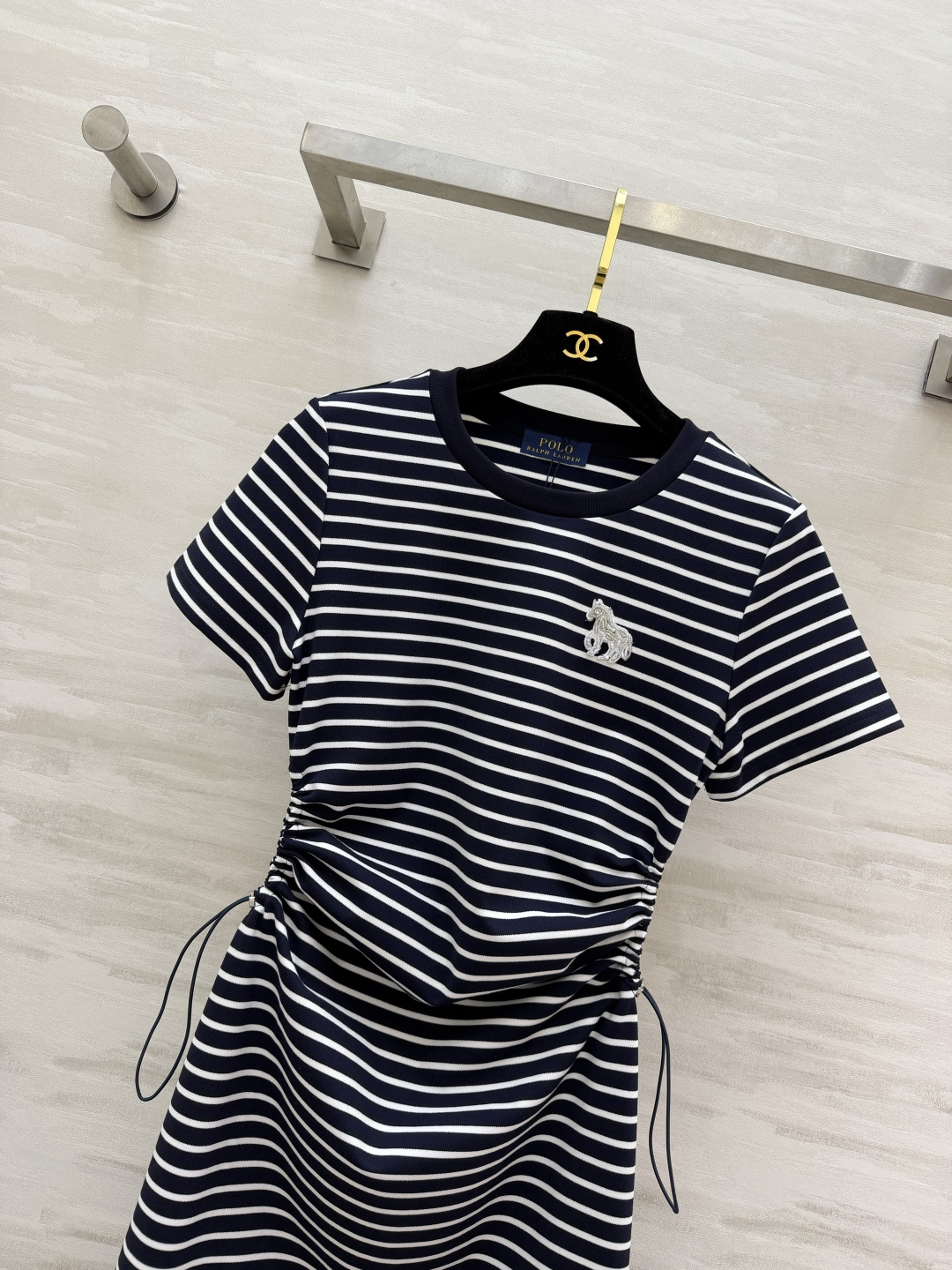 POLO²⁶经典抽绳收腰连衣裙 四色齐发｜白条纹/藏青条纹/麻灰/藏青✨ 柔软亲肤面料 上身透气不闷汗 