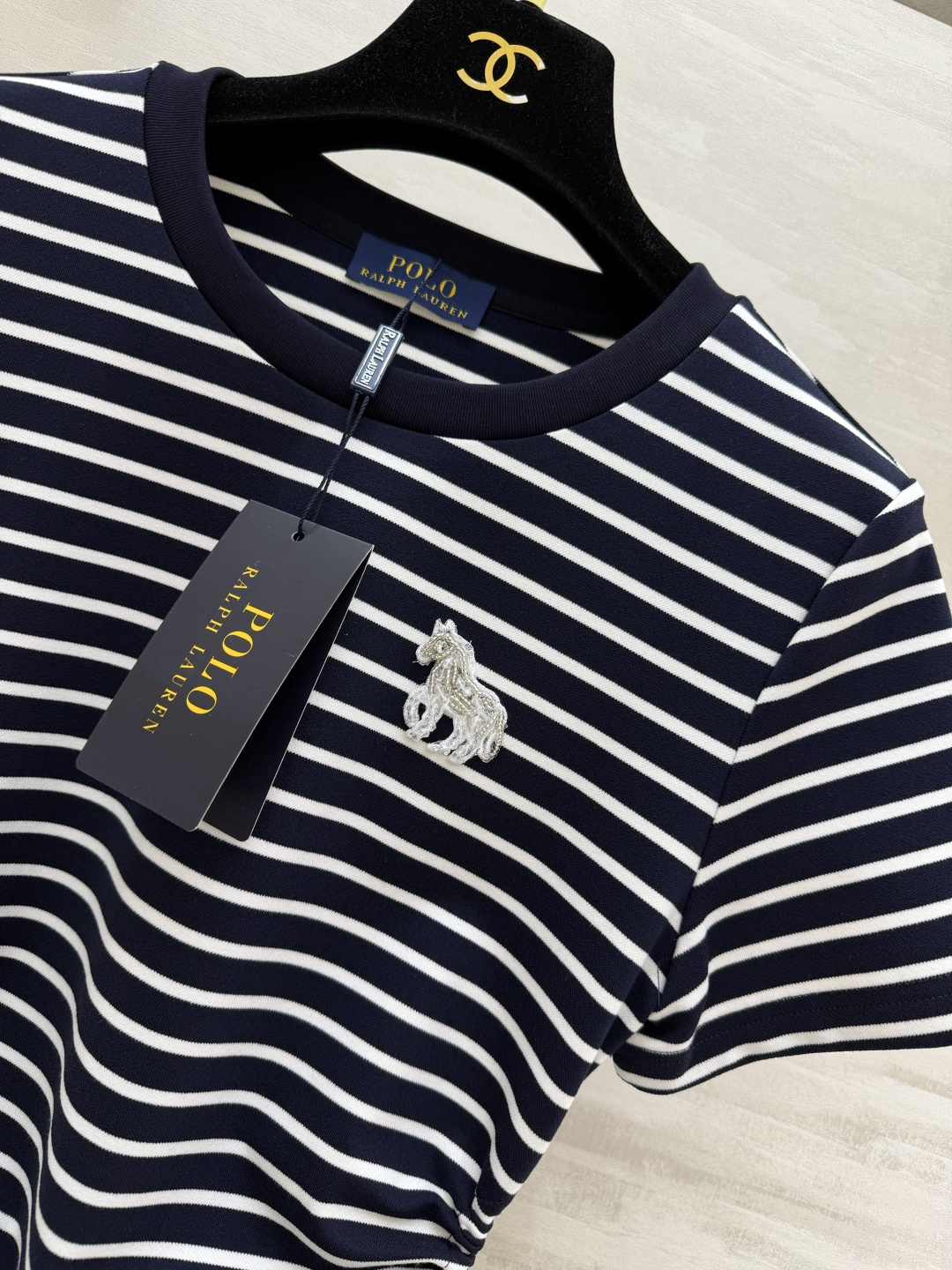 POLO²⁶经典抽绳收腰连衣裙 四色齐发｜白条纹/藏青条纹/麻灰/藏青✨ 柔软亲肤面料 上身透气不闷汗 