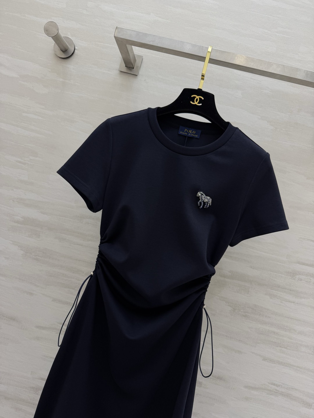 POLO²⁶经典抽绳收腰连衣裙 四色齐发｜白条纹/藏青条纹/麻灰/藏青✨ 柔软亲肤面料 上身透气不闷汗 