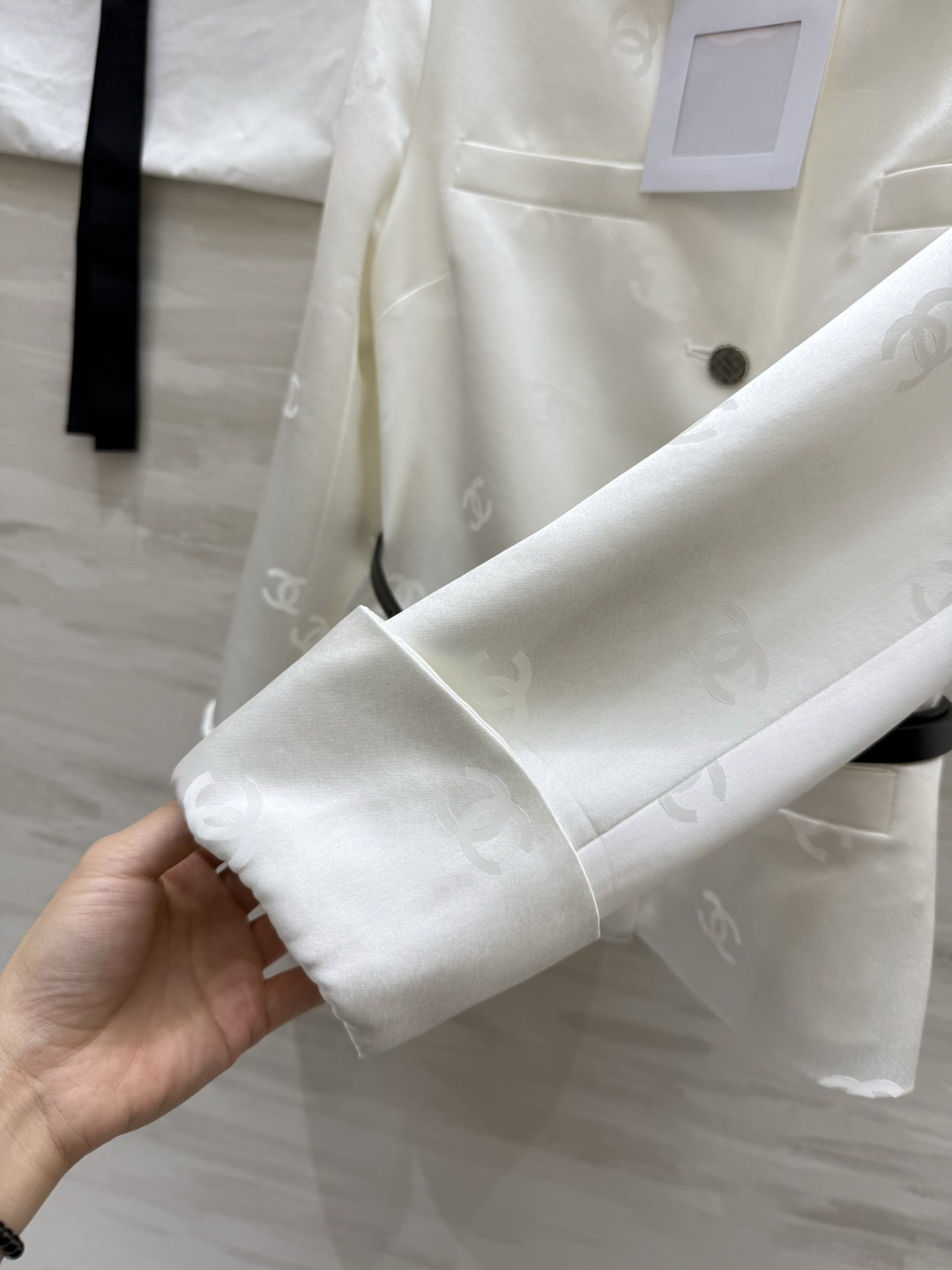 #Chane♡新款 双C字母提花醋酸外套 高品质定制 现货首发size：S/M/L/XL（M码肩宽：40