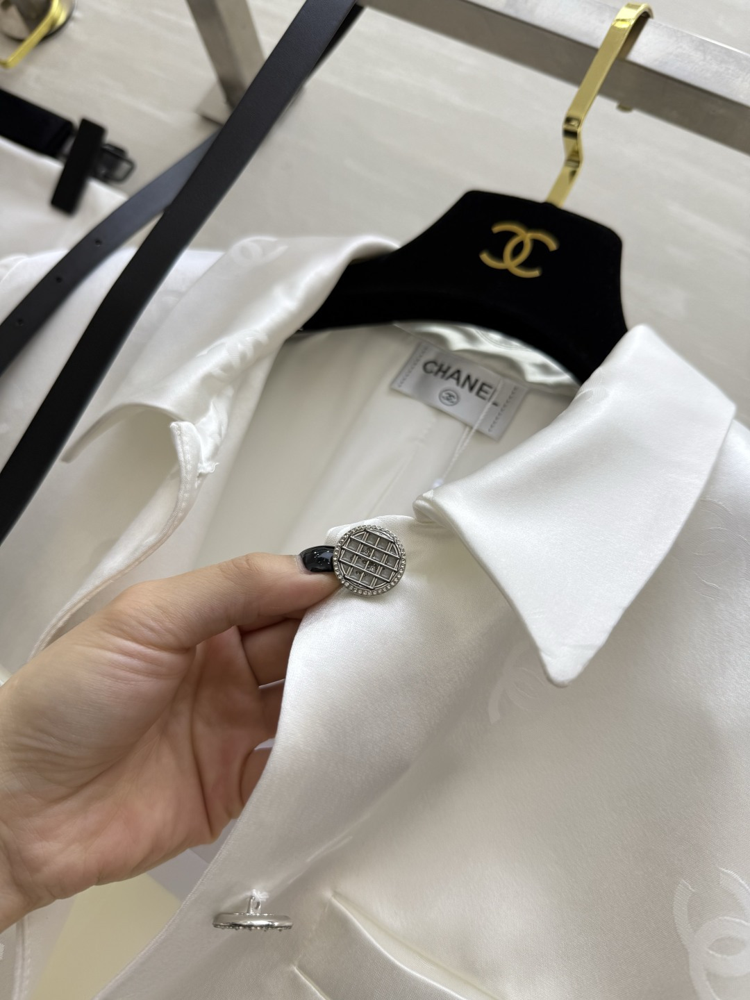 #Chane♡新款 双C字母提花醋酸外套 高品质定制 现货首发size：S/M/L/XL（M码肩宽：40