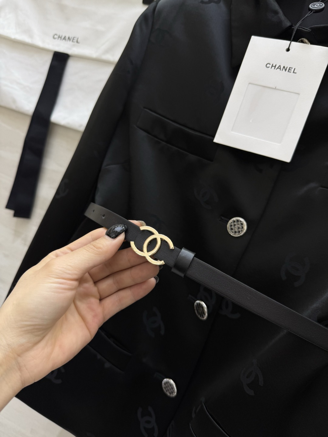 #Chane♡新款 双C字母提花醋酸外套 高品质定制 现货首发size：S/M/L/XL（M码肩宽：40
