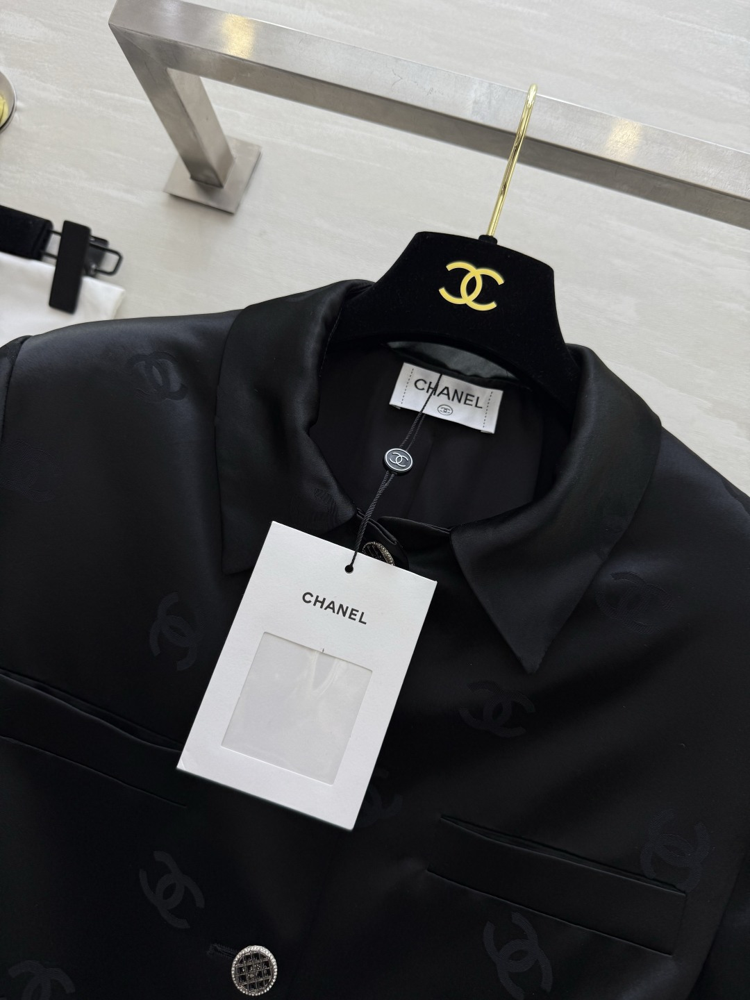 #Chane♡新款 双C字母提花醋酸外套 高品质定制 现货首发size：S/M/L/XL（M码肩宽：40