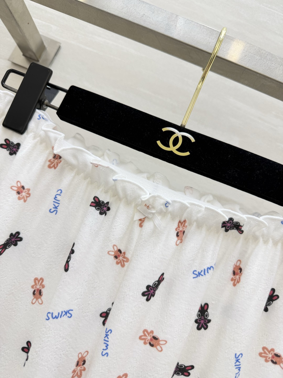 Sklms小熊印花家居/外穿神裤 谁懂啊！这条软fufu的小熊裤也太好穿了🐻奶白底+可爱小熊印花，自带软