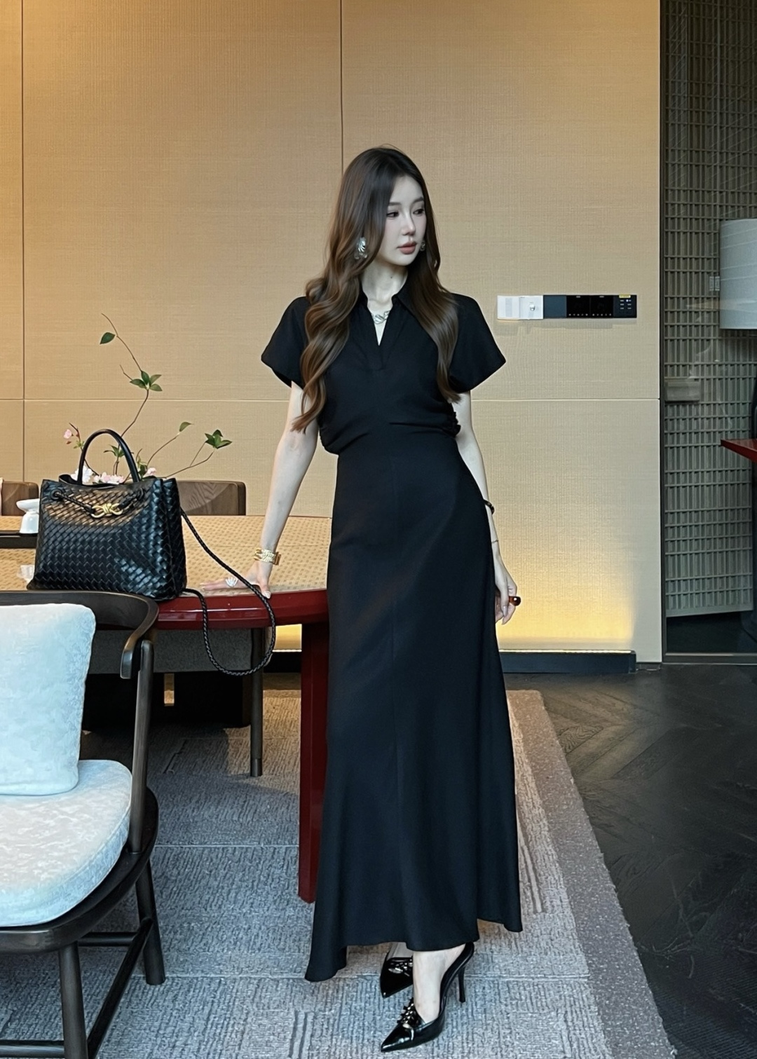 NO:838698,Classic black is extremely slimming and full of aura.,,19860909经典黑极致显瘦,气场全开.,,,Women's clothing