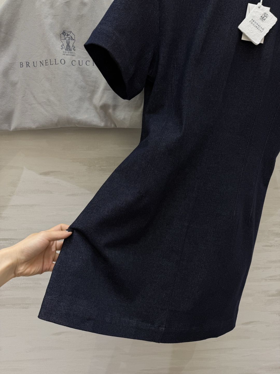 ✨ Brunello Cucinell♡²⁶重工牛仔收腰连衣裙 低调的高阶松弛感 日常穿出毫不费力的贵气