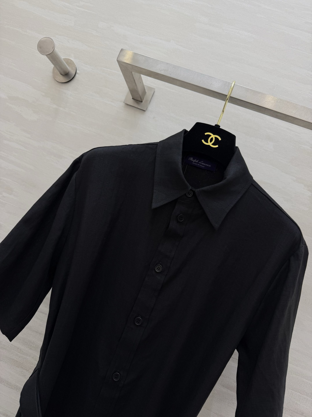 Ralph Lauren紫标系列 亚麻衬衣式长裙｜老钱风天花板✨翻领 单排扣经典设计 自带同版型腰带精准
