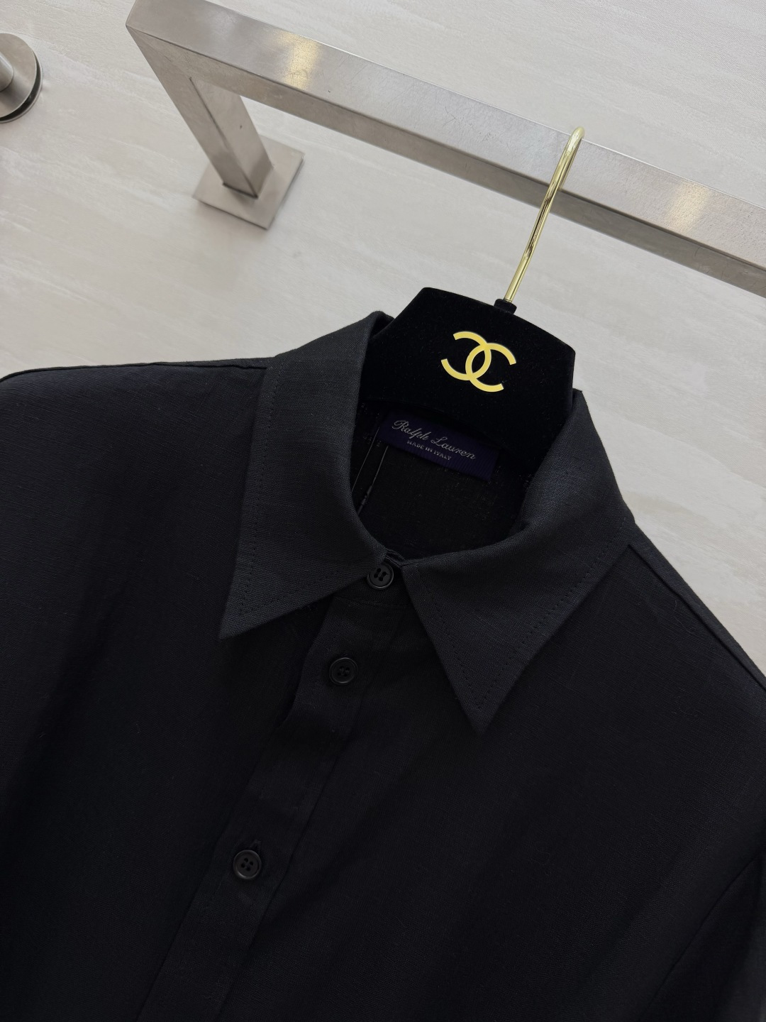 Ralph Lauren紫标系列 亚麻衬衣式长裙｜老钱风天花板✨翻领 单排扣经典设计 自带同版型腰带精准